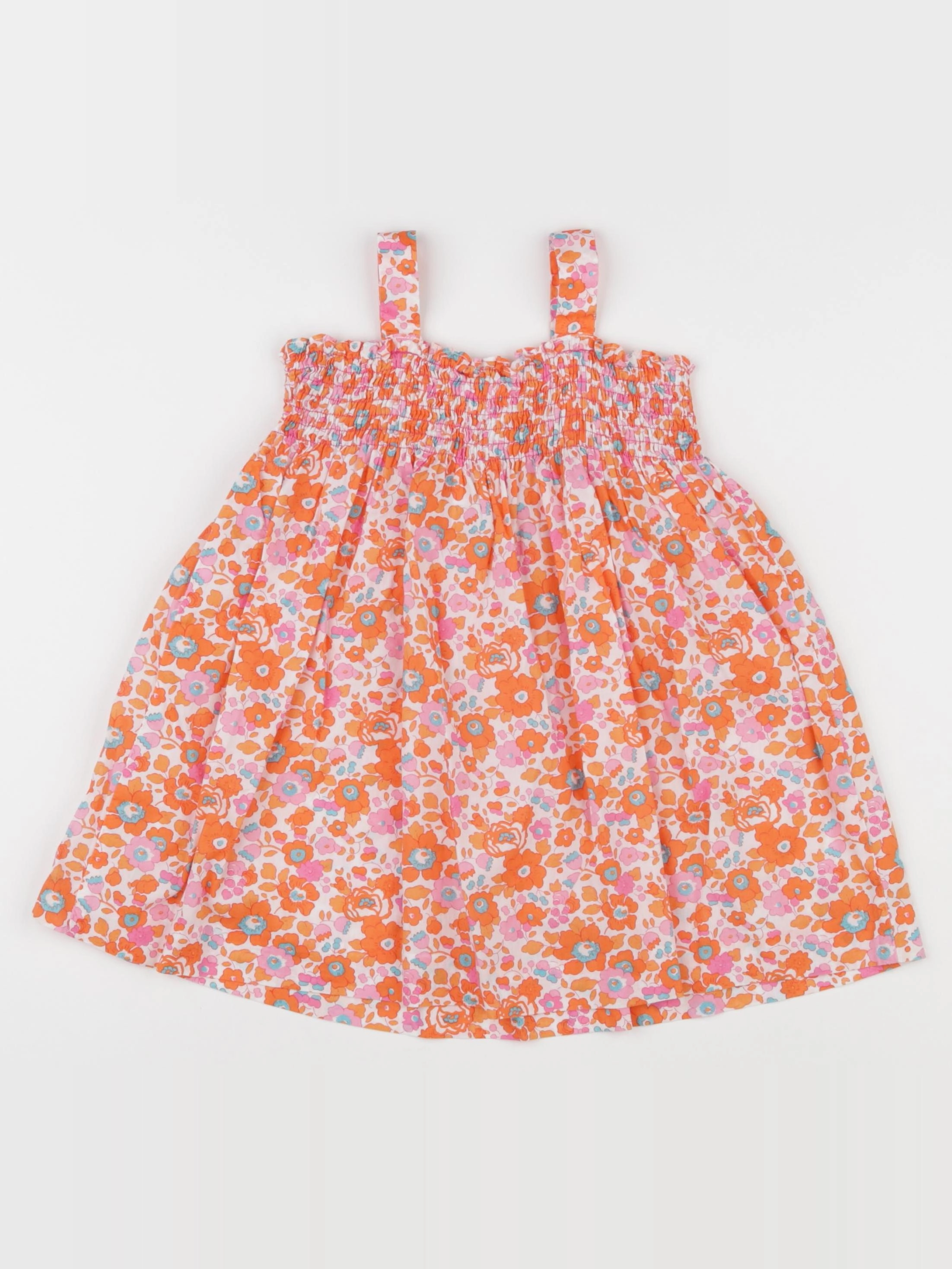 Jacadi - robe liberty orange - 24 mois