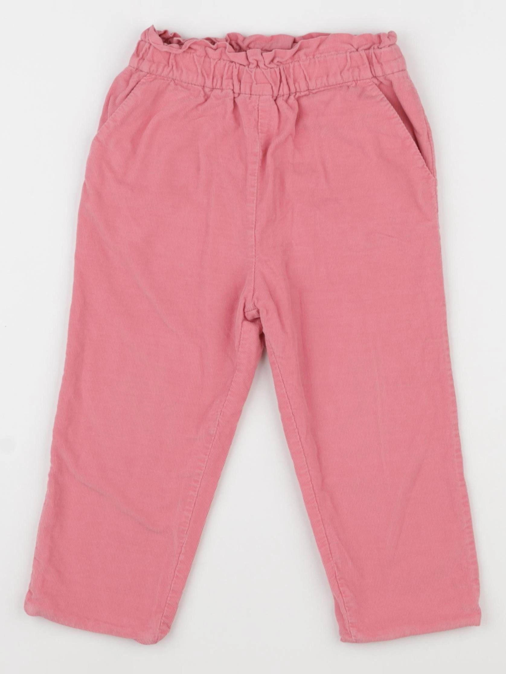 Jacadi - pantalon doublé rose - 36 mois