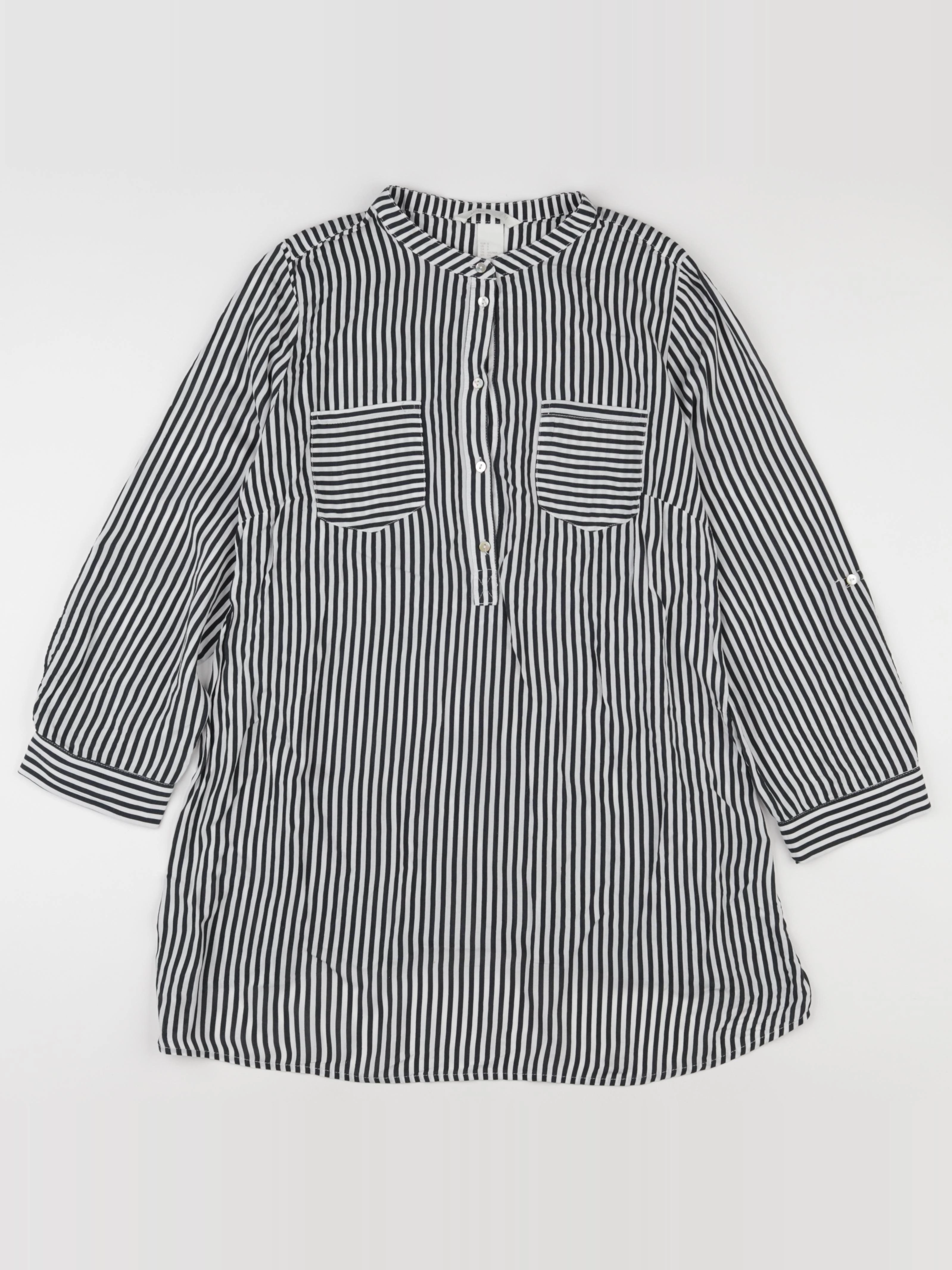 H&M - robe grossesse blanc, bleu - 36 à 38