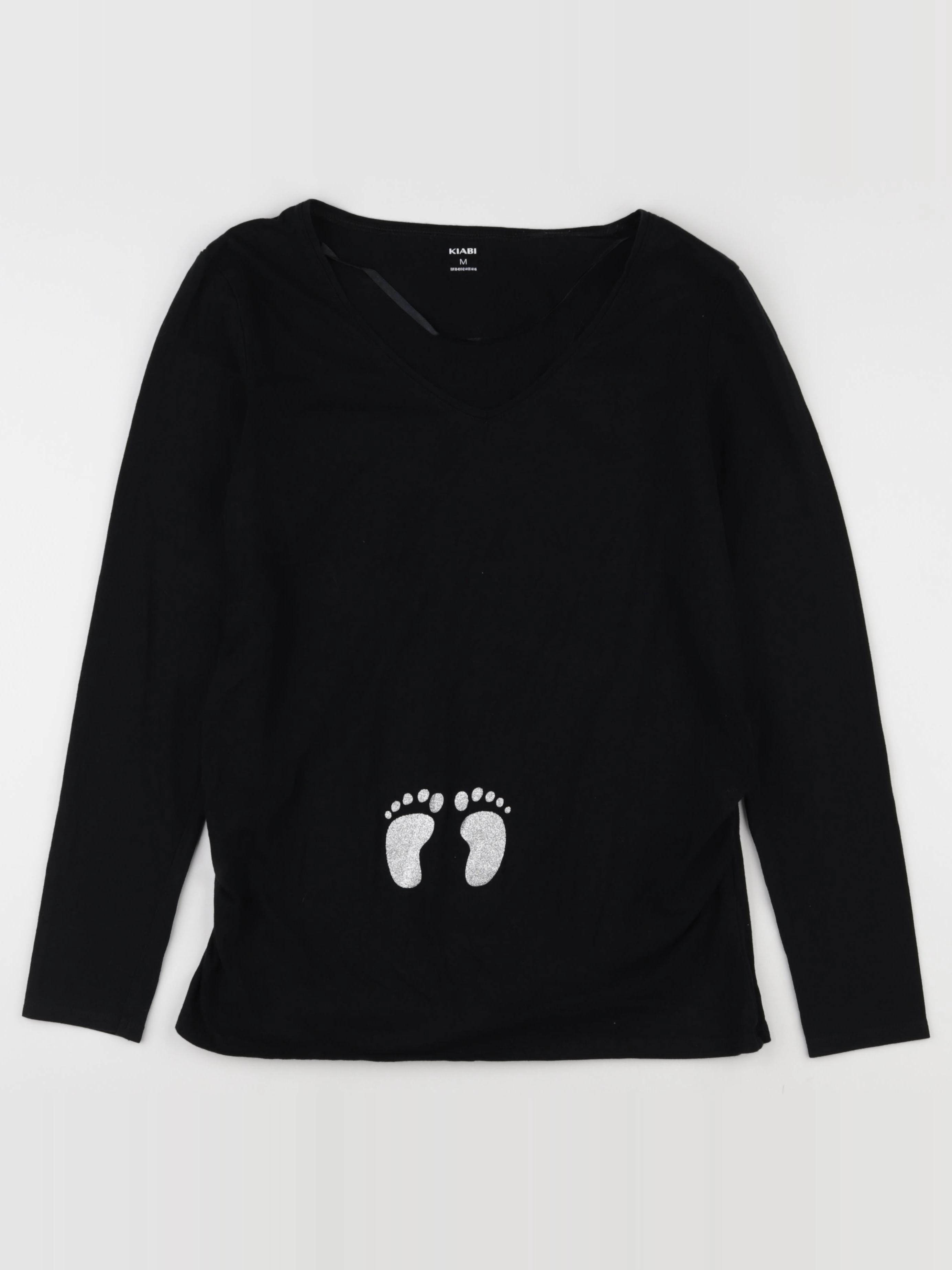 Kiabi - tee-shirt grossesse noir - m
