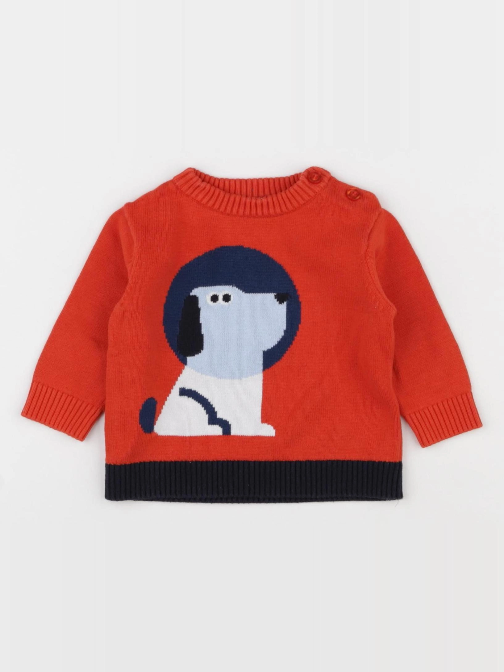 Jacadi - pull rouge - 6 mois