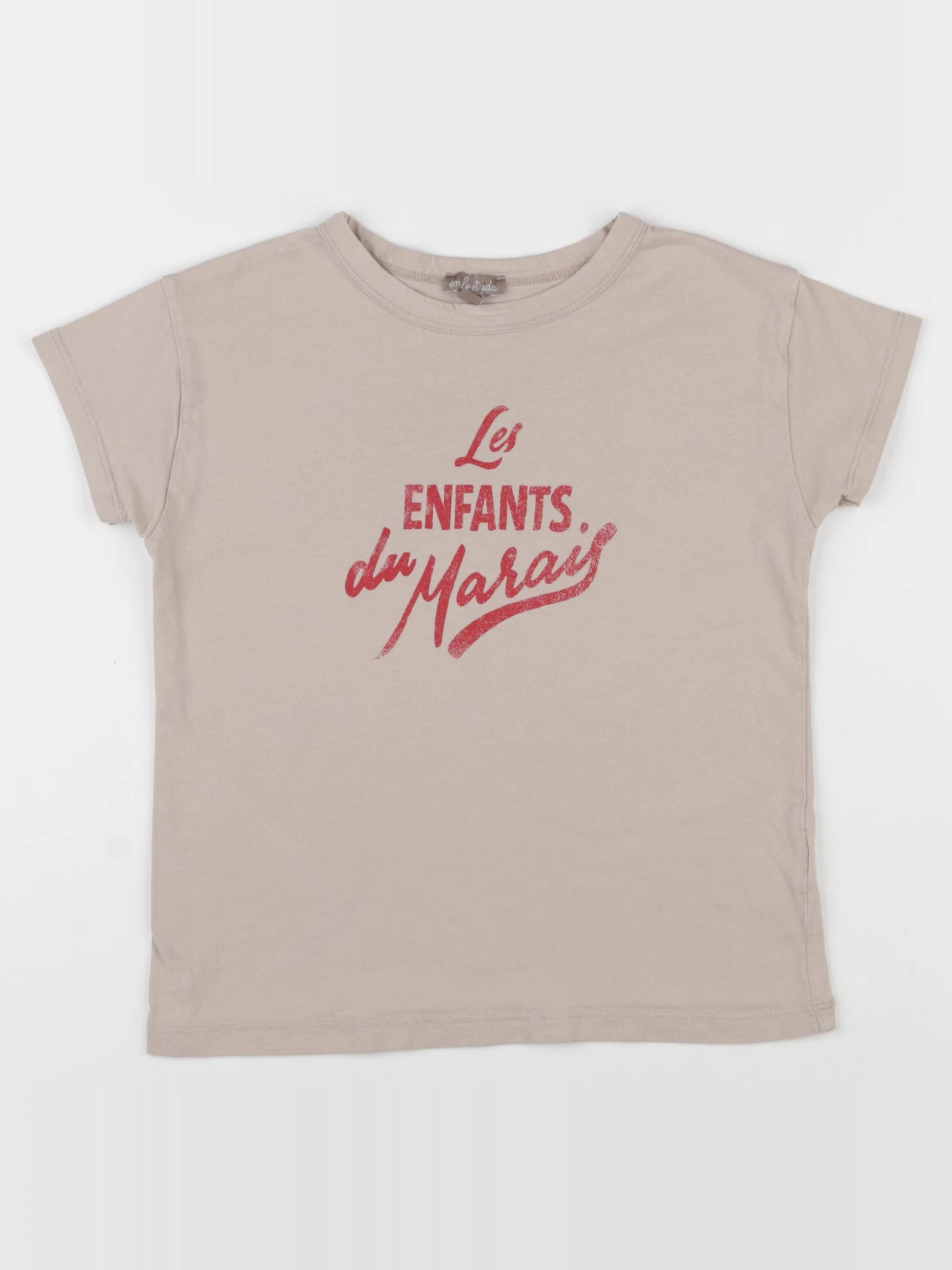 Emile et Ida - tee-shirt marron - 8 ans