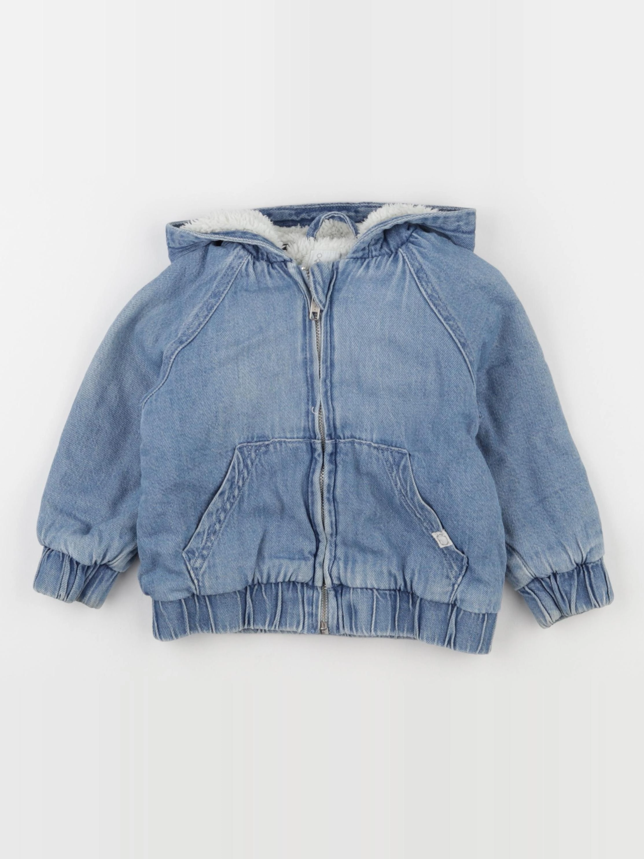 Vertbaudet - veste doublé bleu - 3 ans