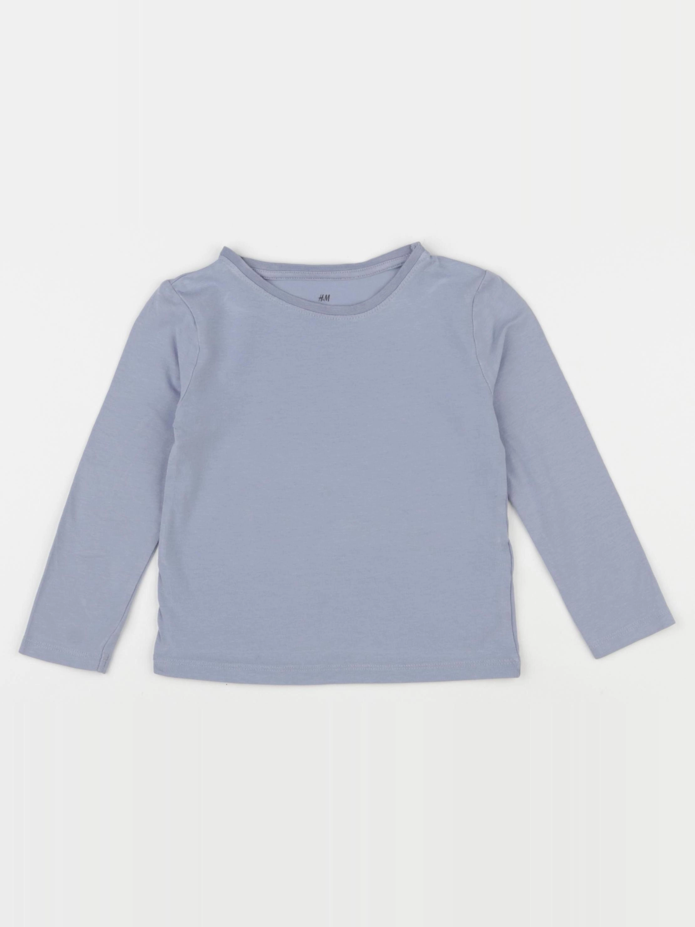 H&M - tee-shirt bleu - 2/4 ans