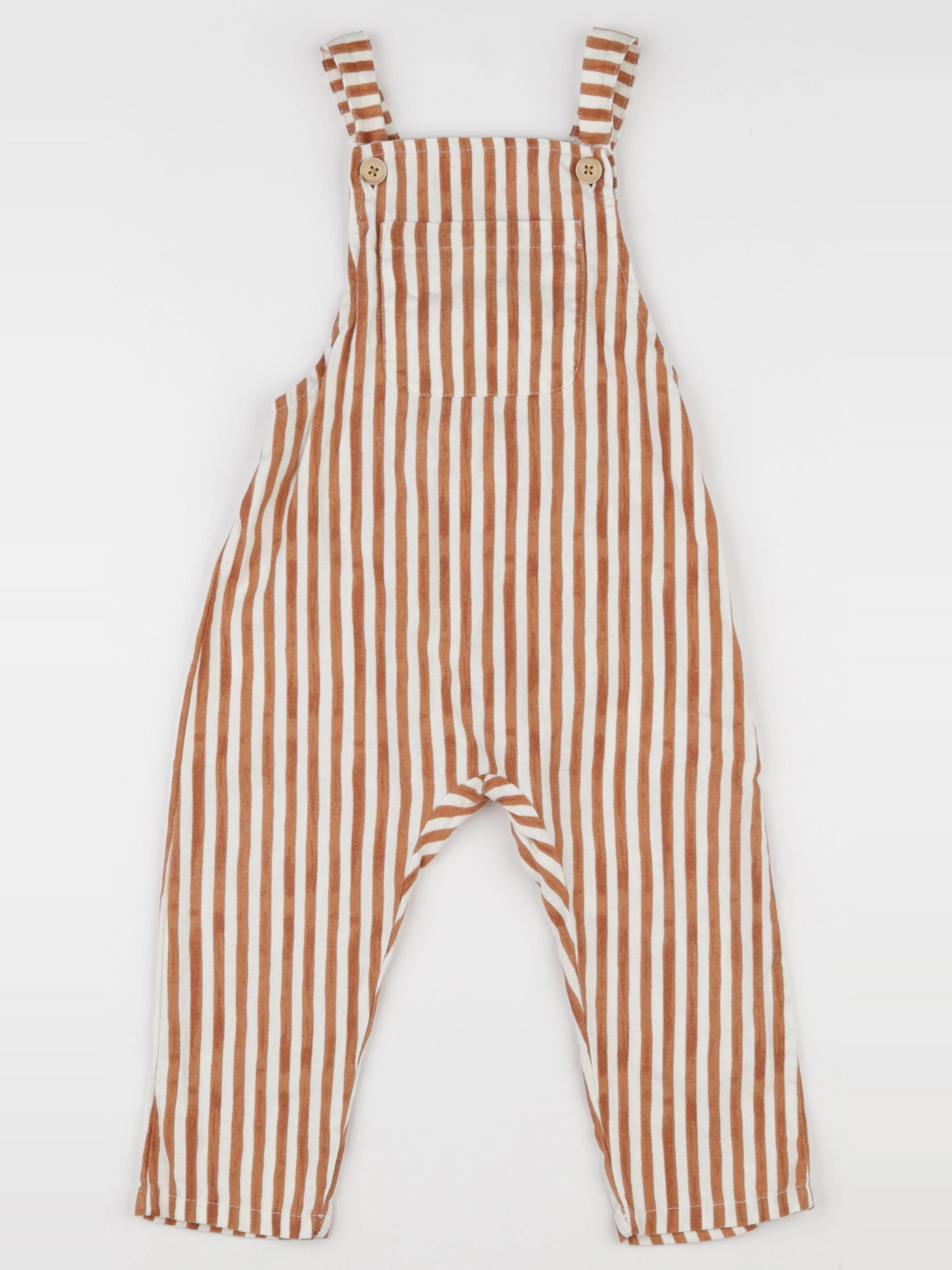 Zara - salopette blanc, marron - 12/18 mois