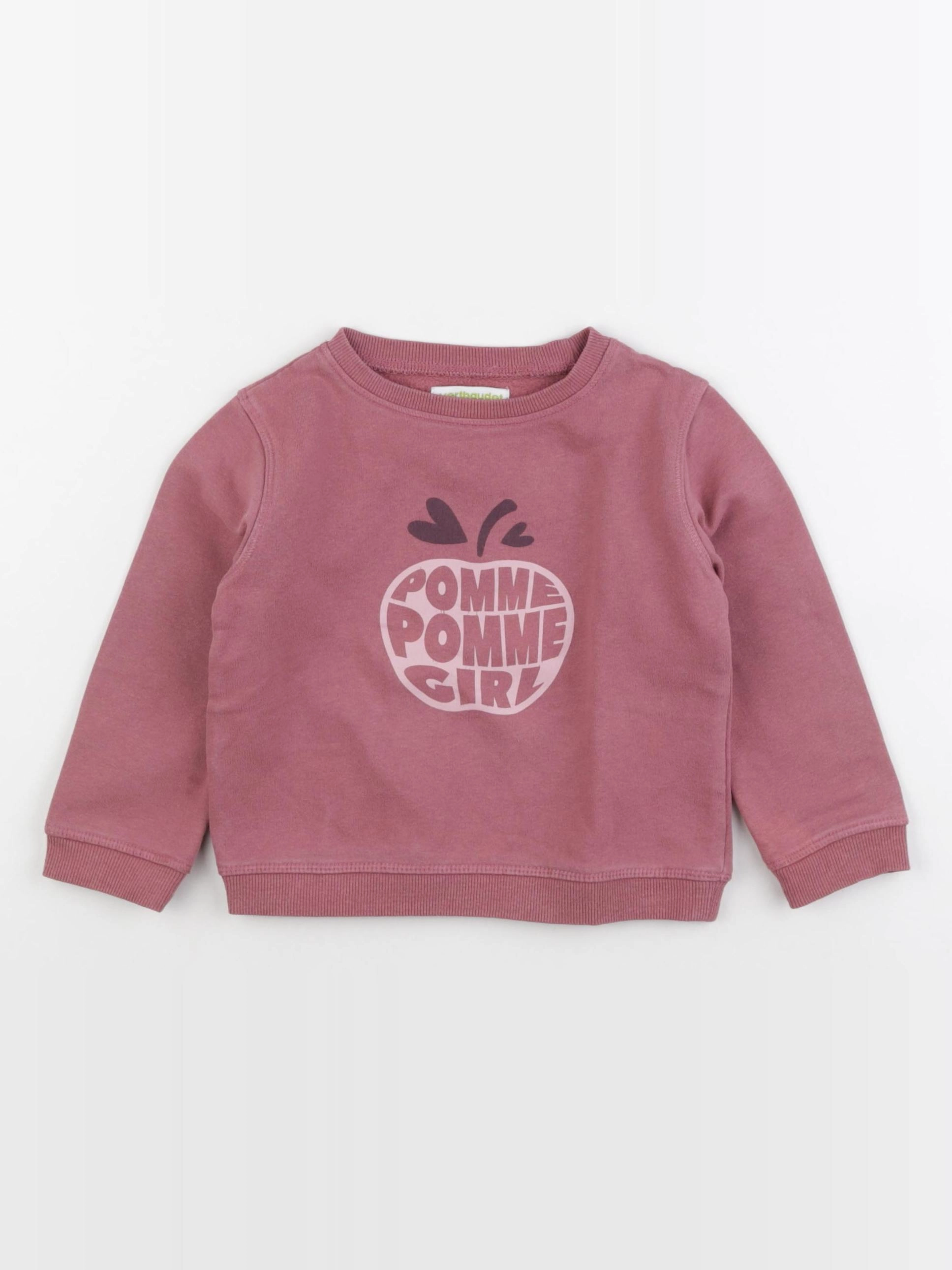 Vertbaudet - sweat rose - 2 ans