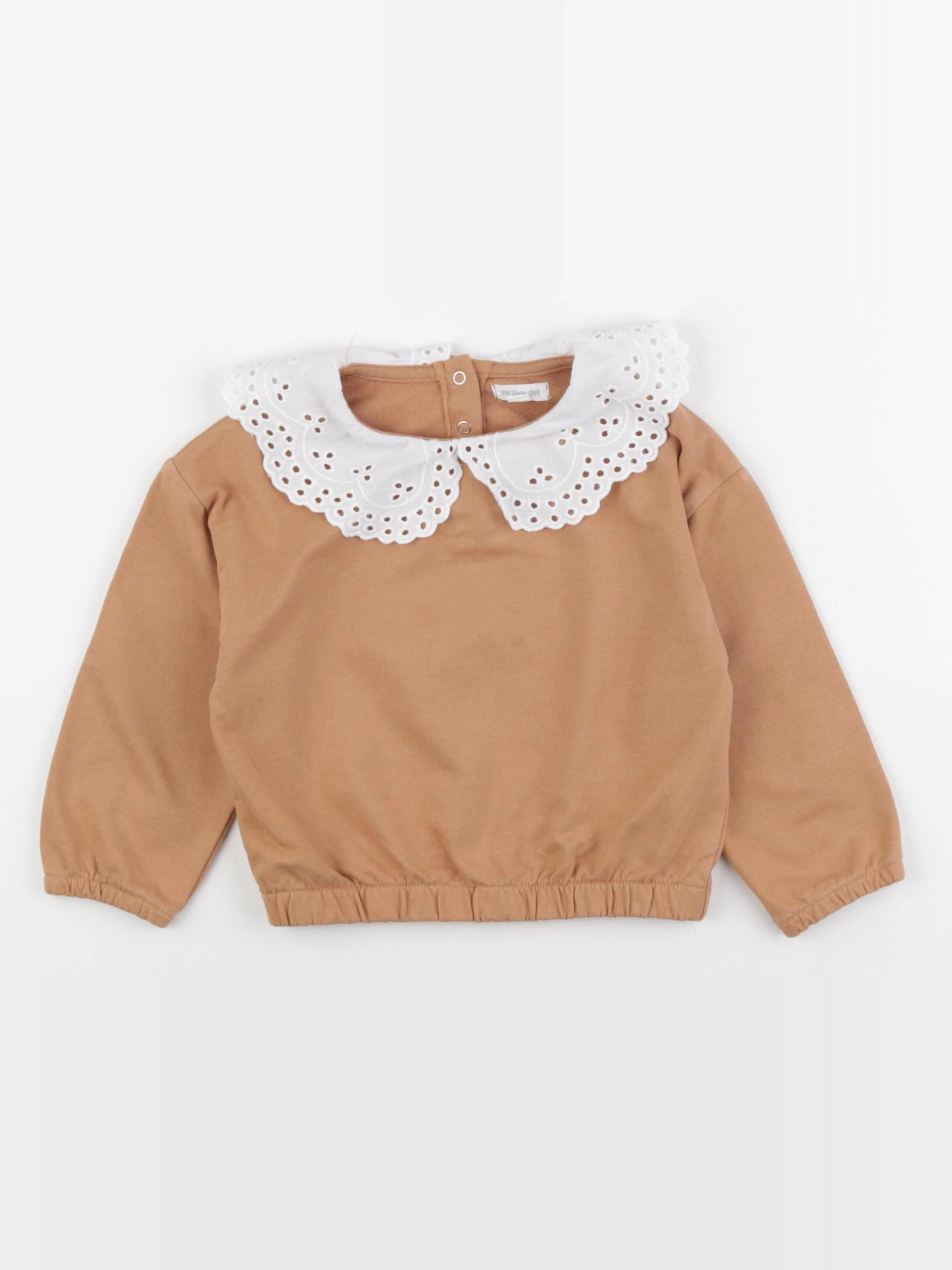 Vertbaudet - sweat marron - 24 mois