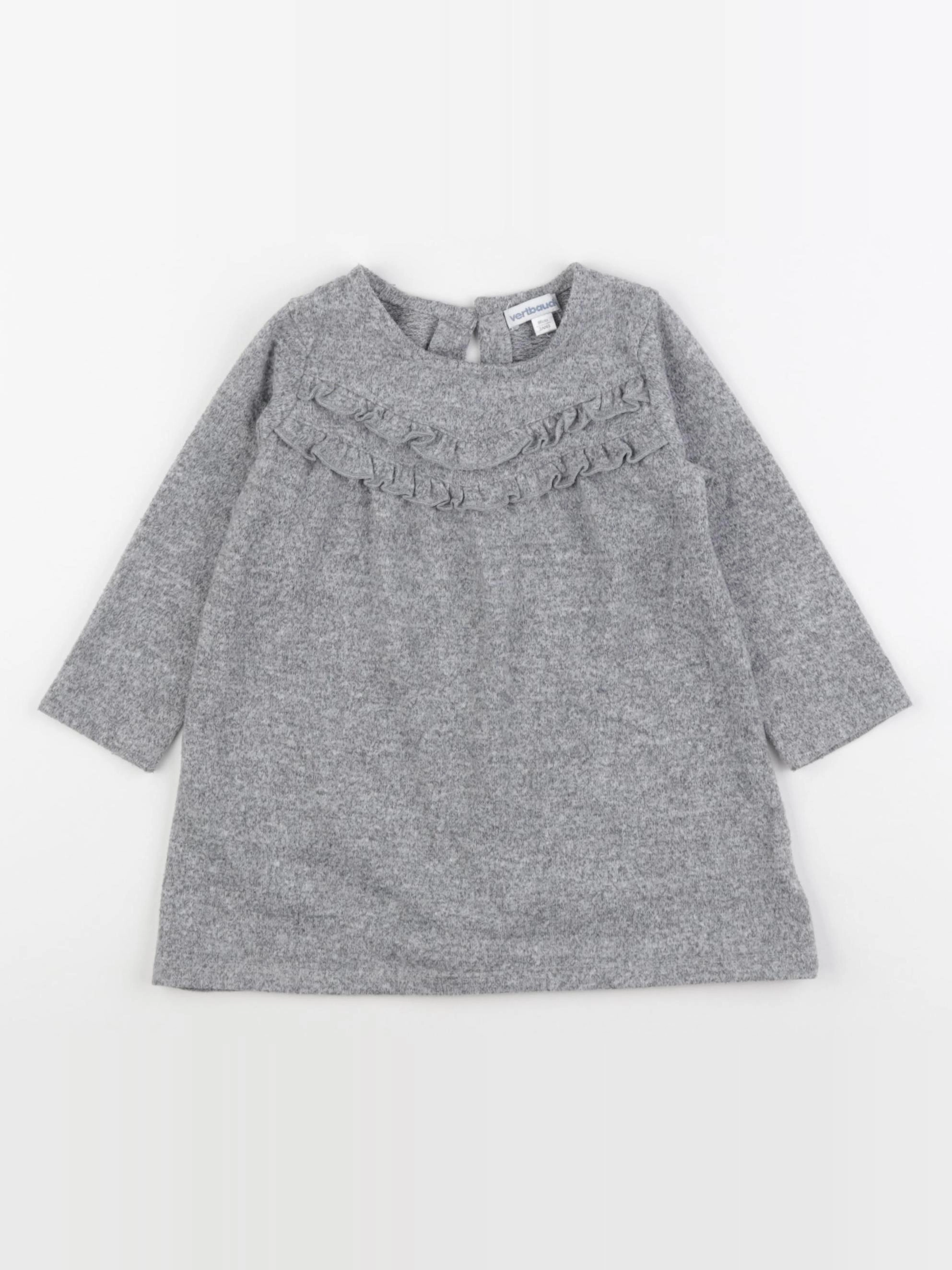 Vertbaudet - robe gris - 2 ans