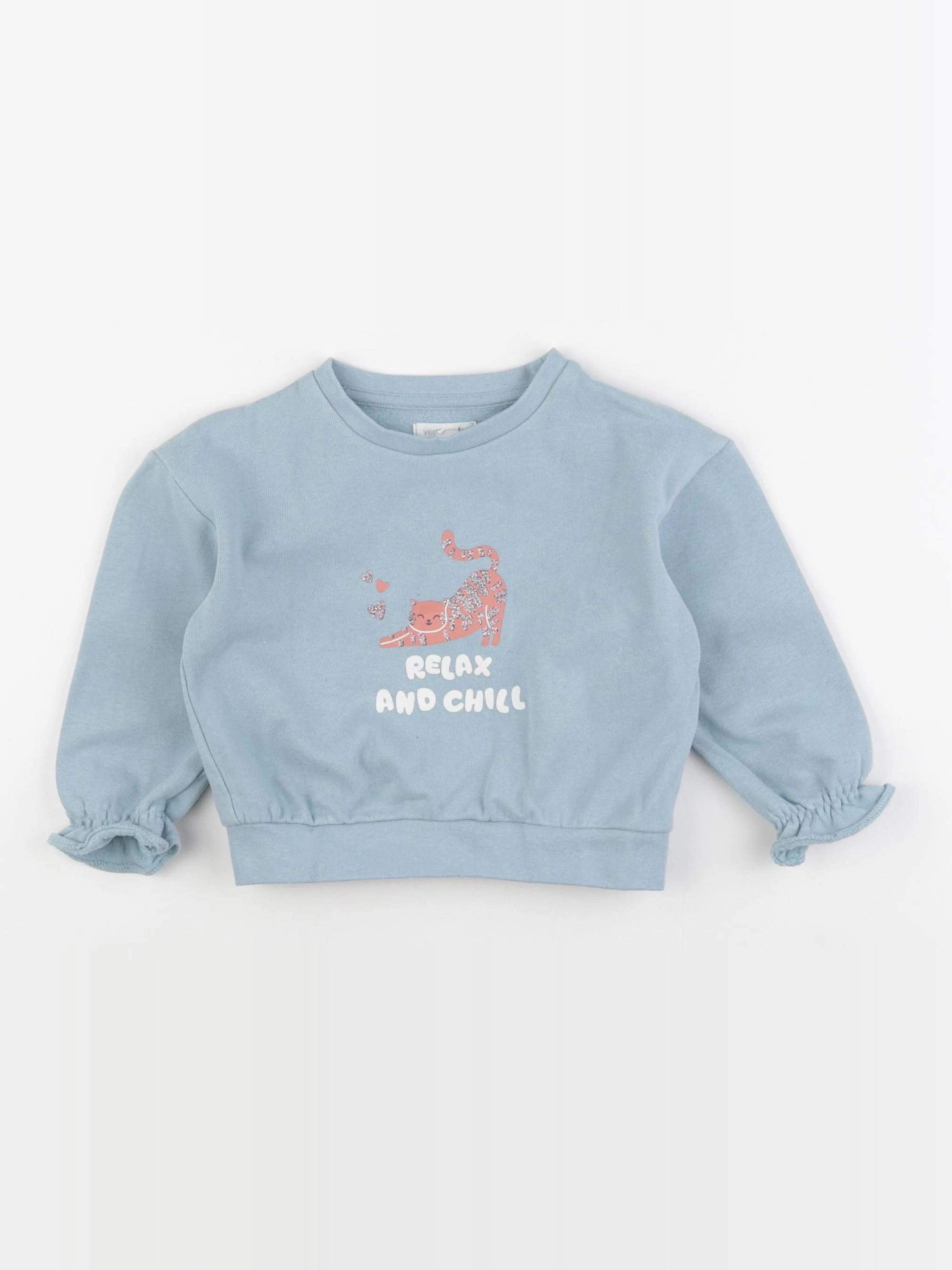Vertbaudet - sweat bleu - 2 ans