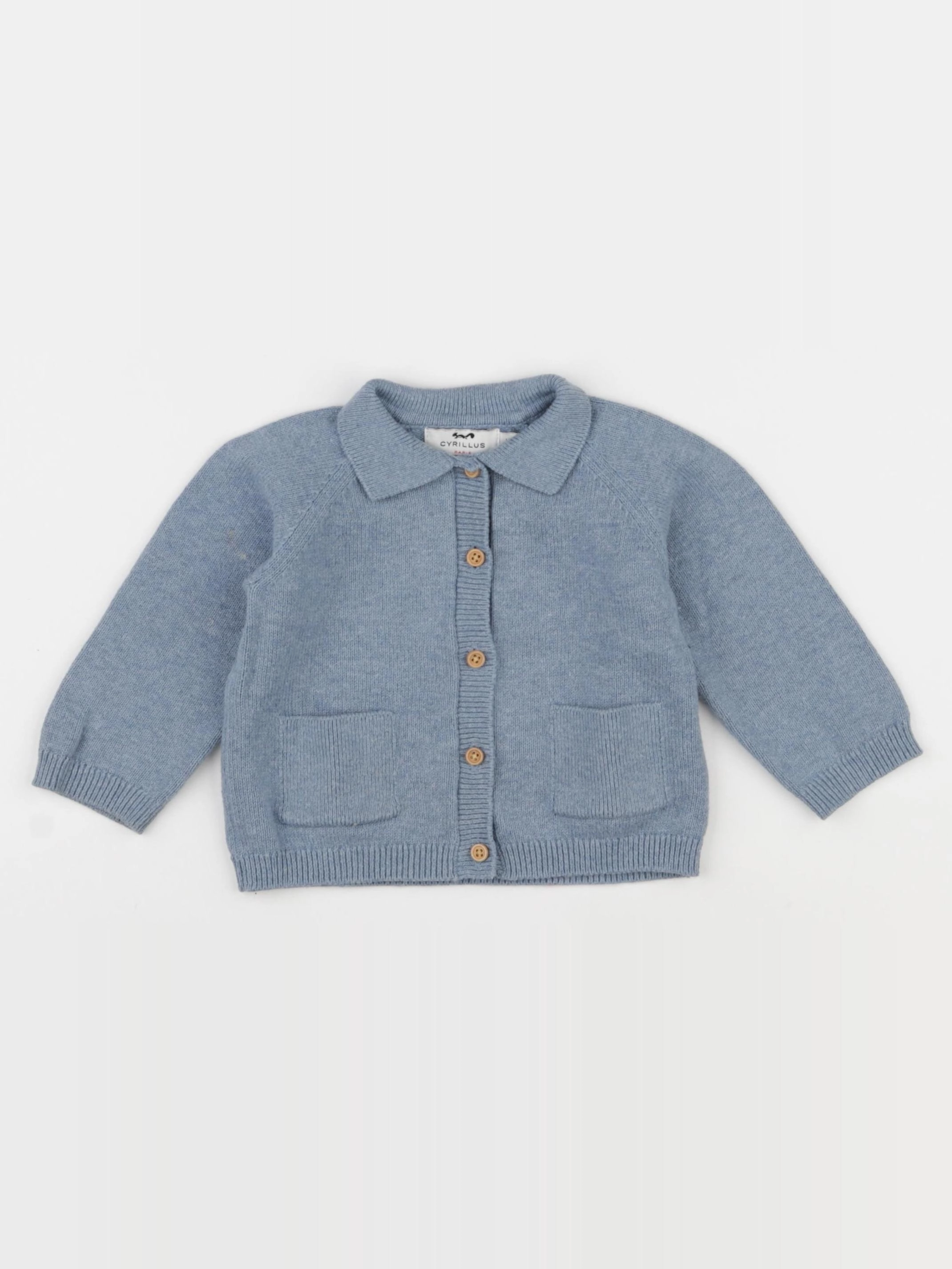 Cyrillus - gilet bleu - 12 mois