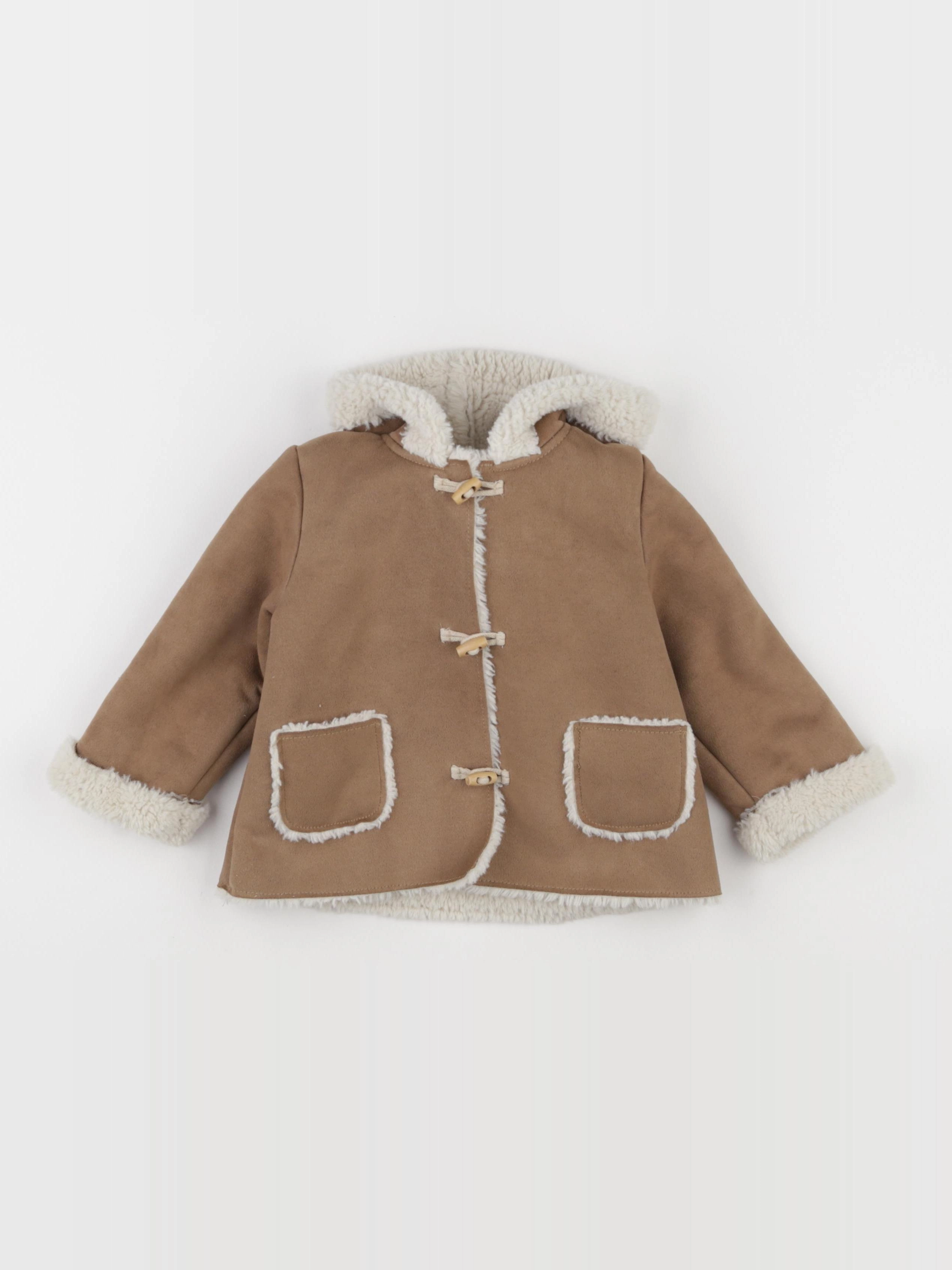 Zara - veste doublé marron - 6/9 mois