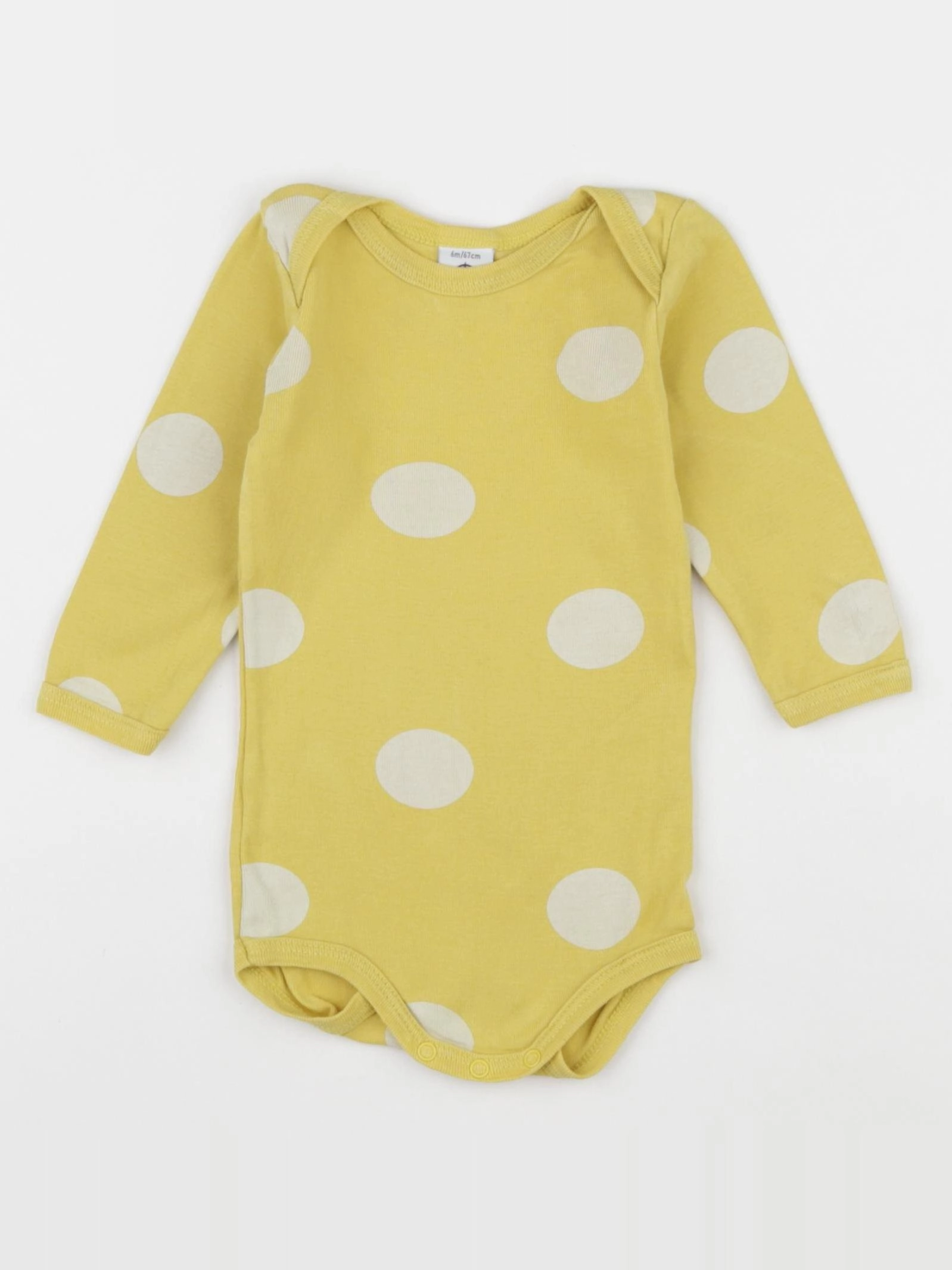 Petit Bateau - body jaune - 6 mois