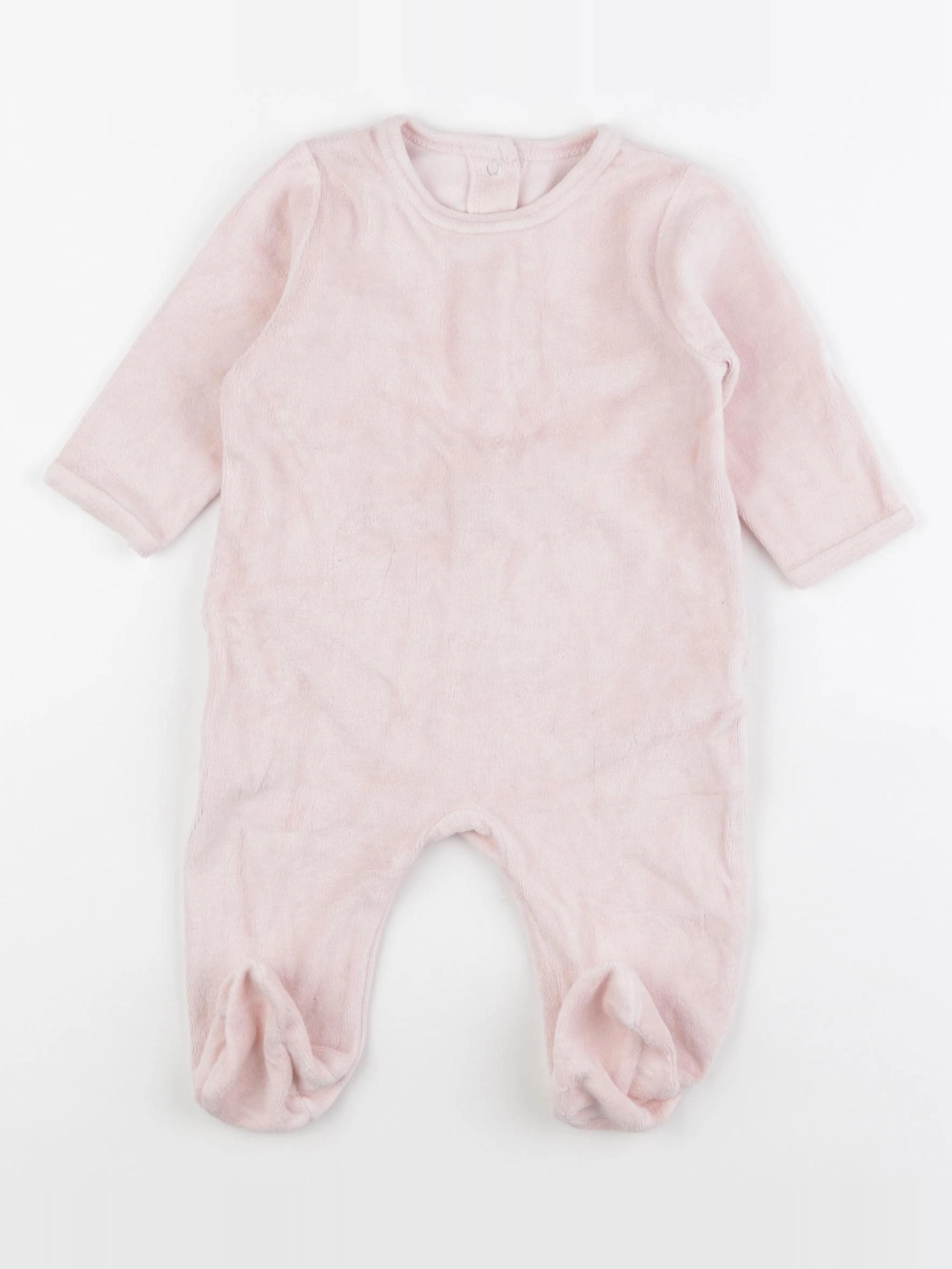 Vertbaudet - pyjama velours rose - 6 mois