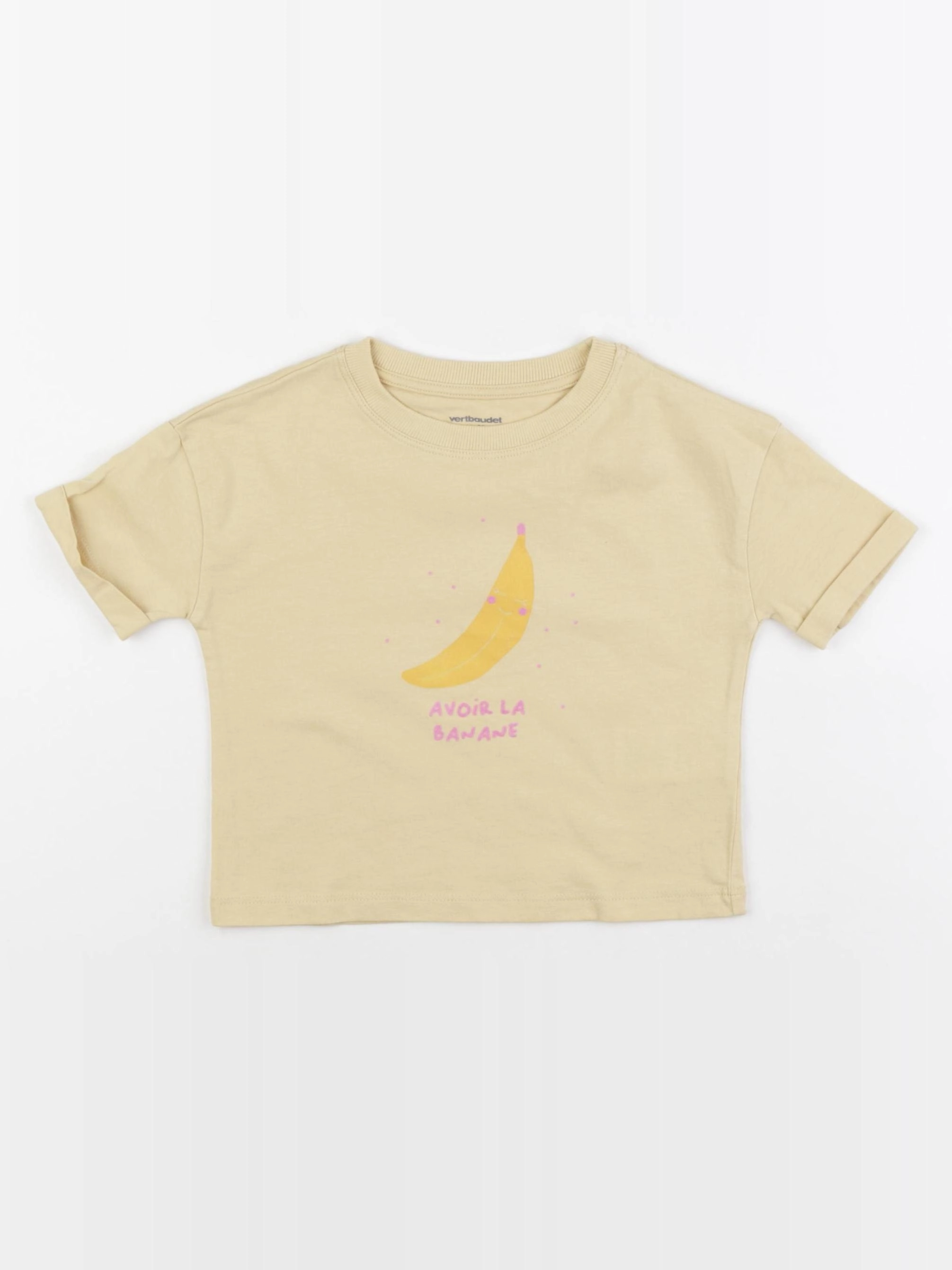 Vertbaudet - tee-shirt jaune - 2 ans