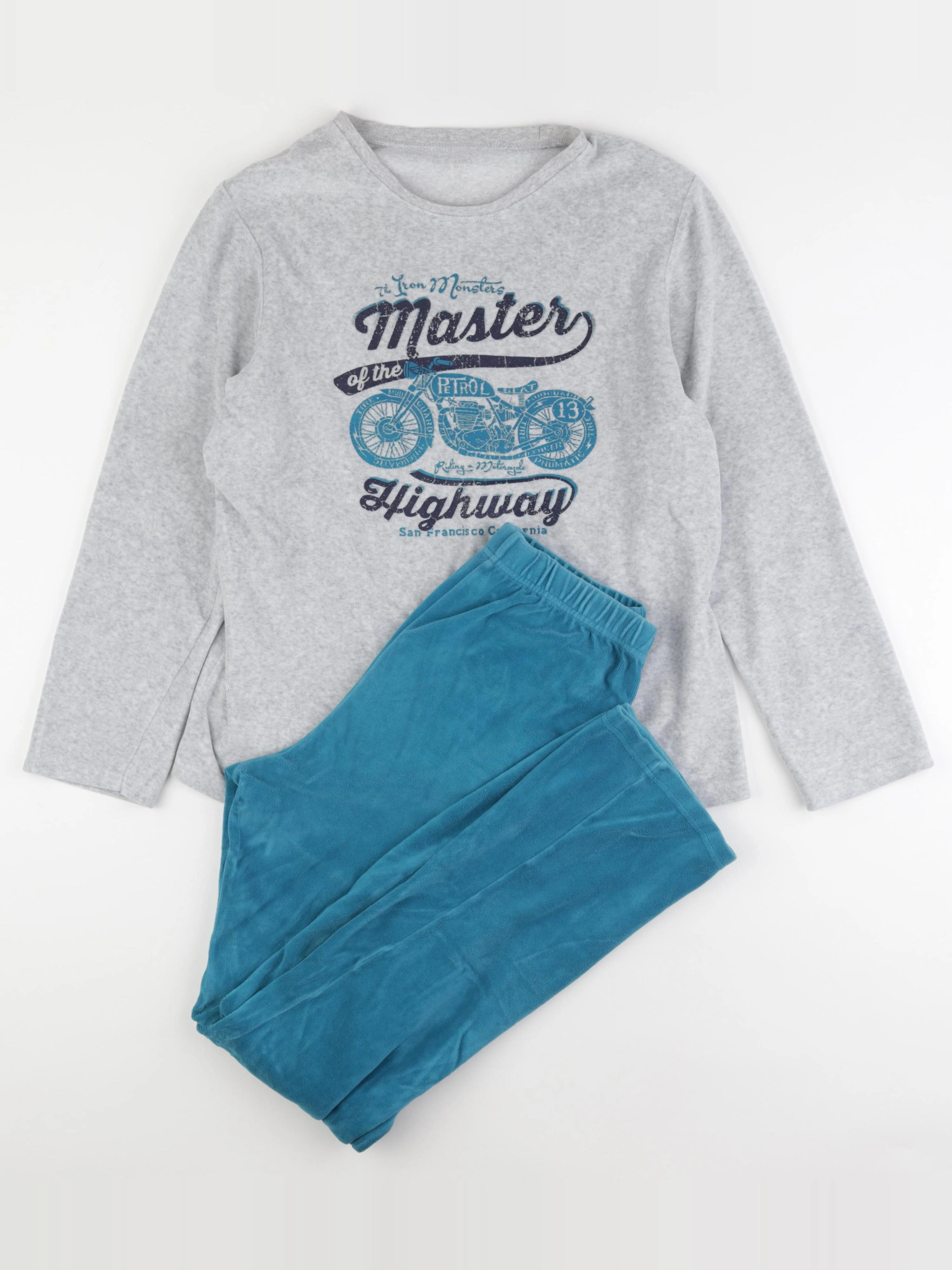 Vertbaudet - pyjama velours multicolore - 13/14 ans