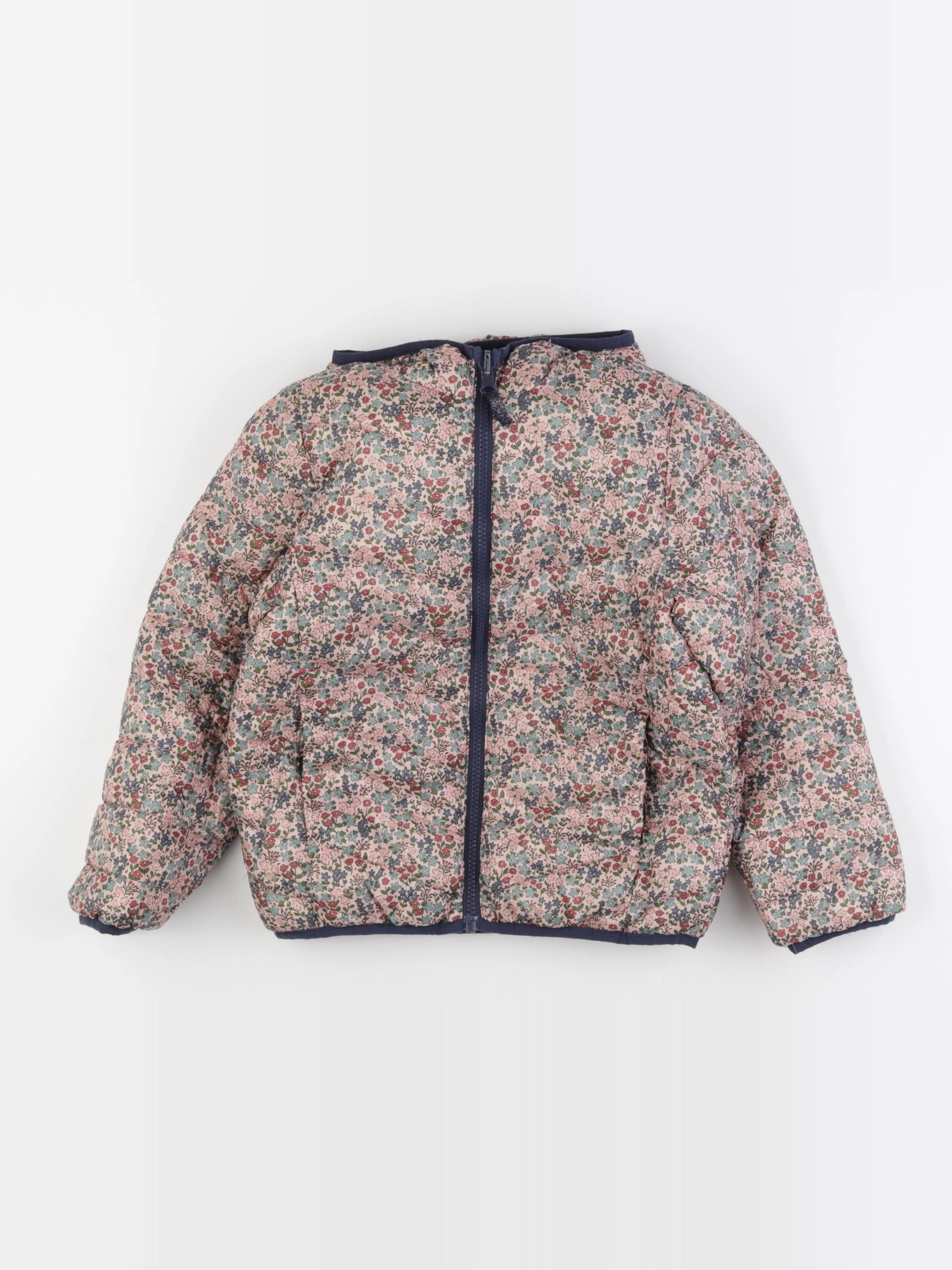 Vertbaudet - doudoune réversible multicolore - 8 ans