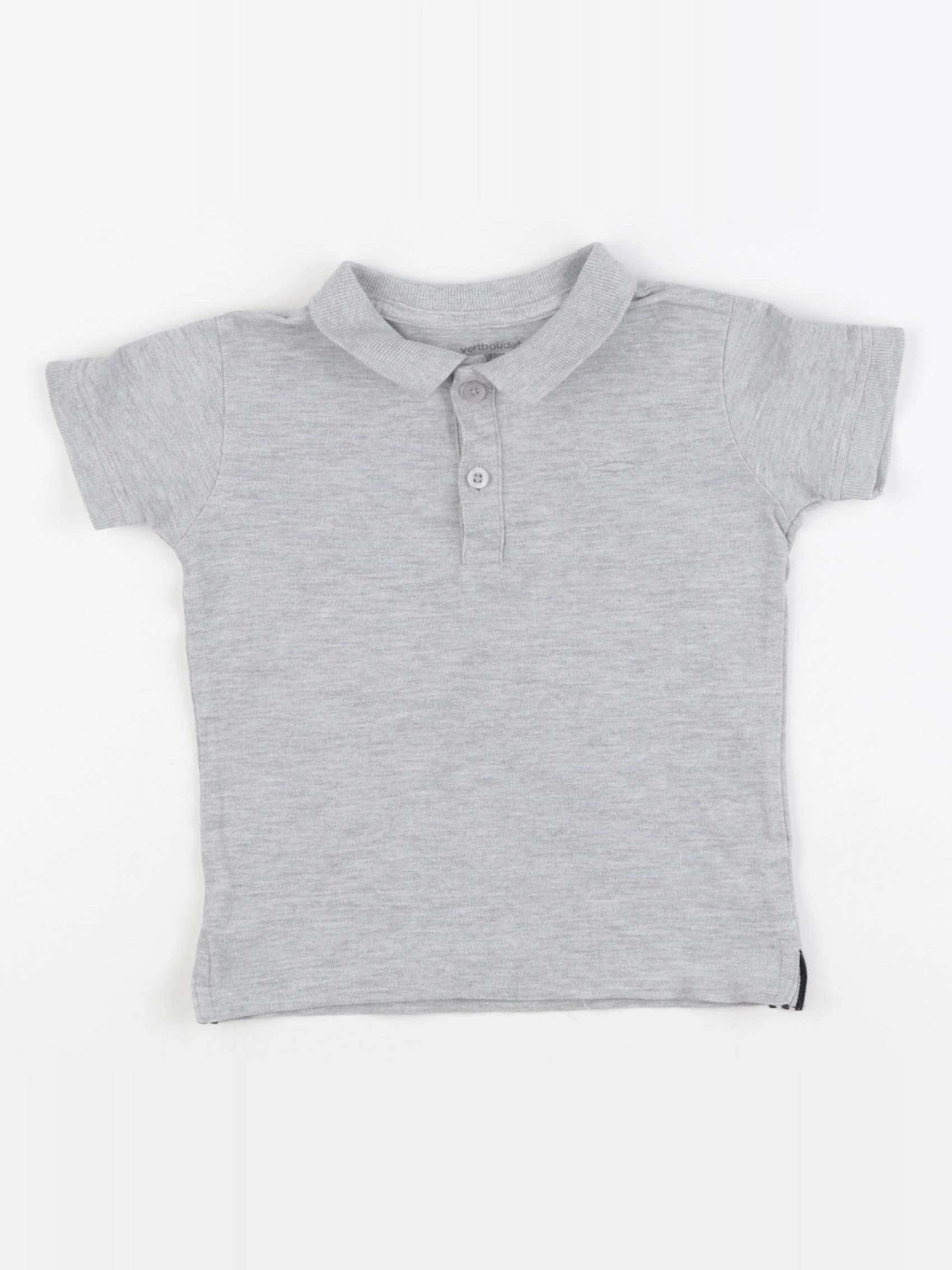 Vertbaudet - polo gris - 3 ans