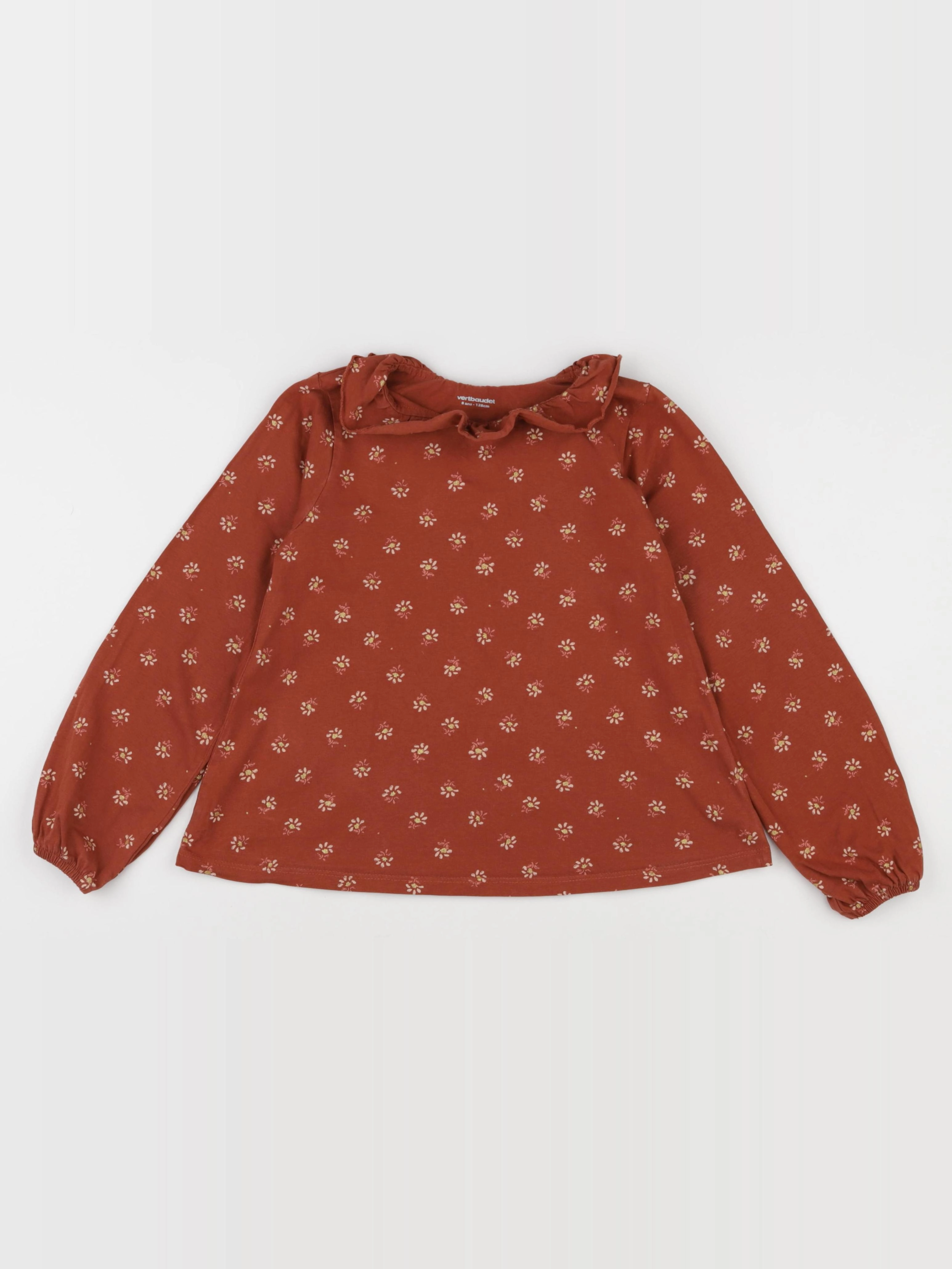 Vertbaudet - tee-shirt rouge - 8 ans