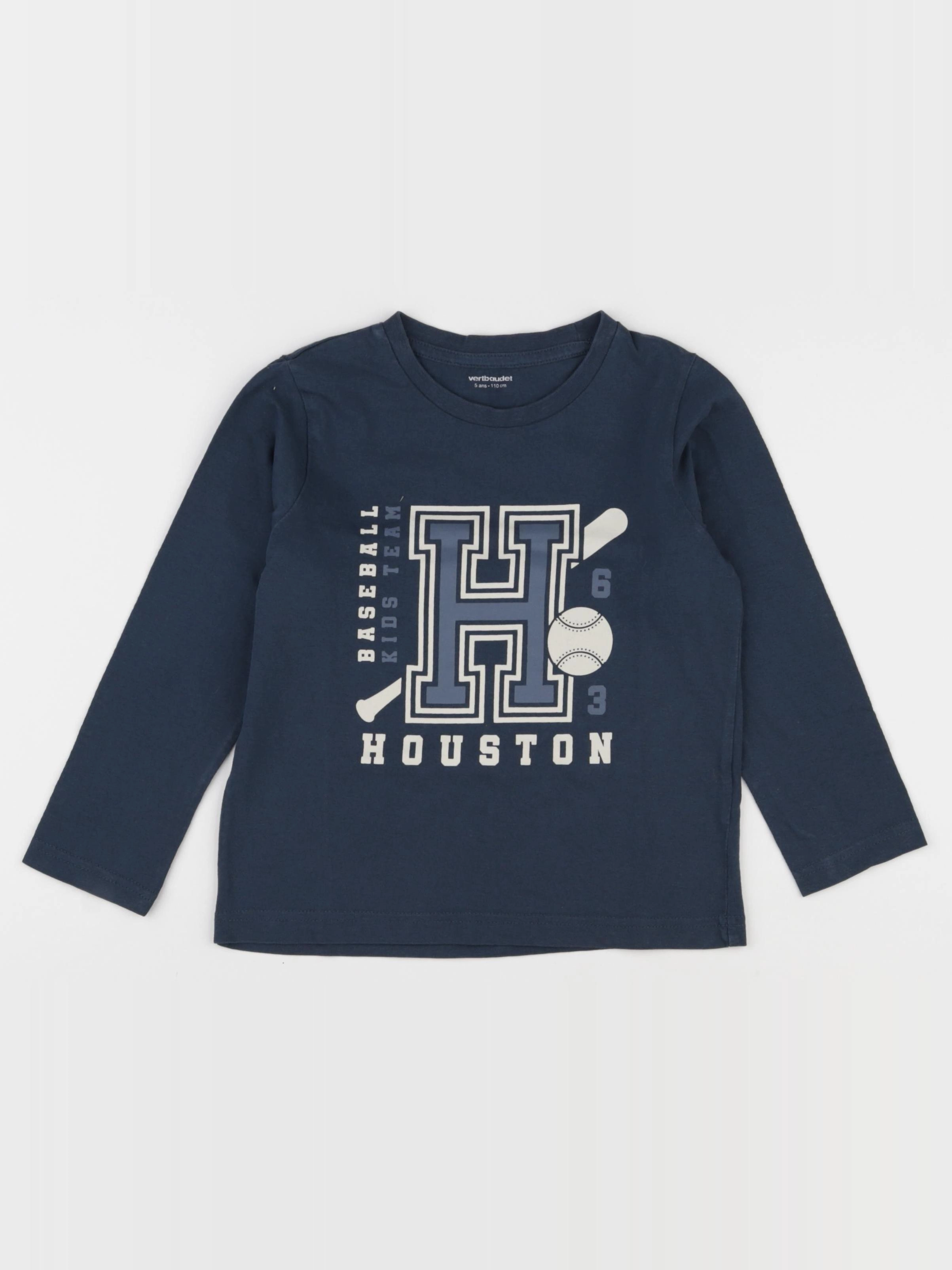 Vertbaudet - tee-shirt bleu - 5 ans
