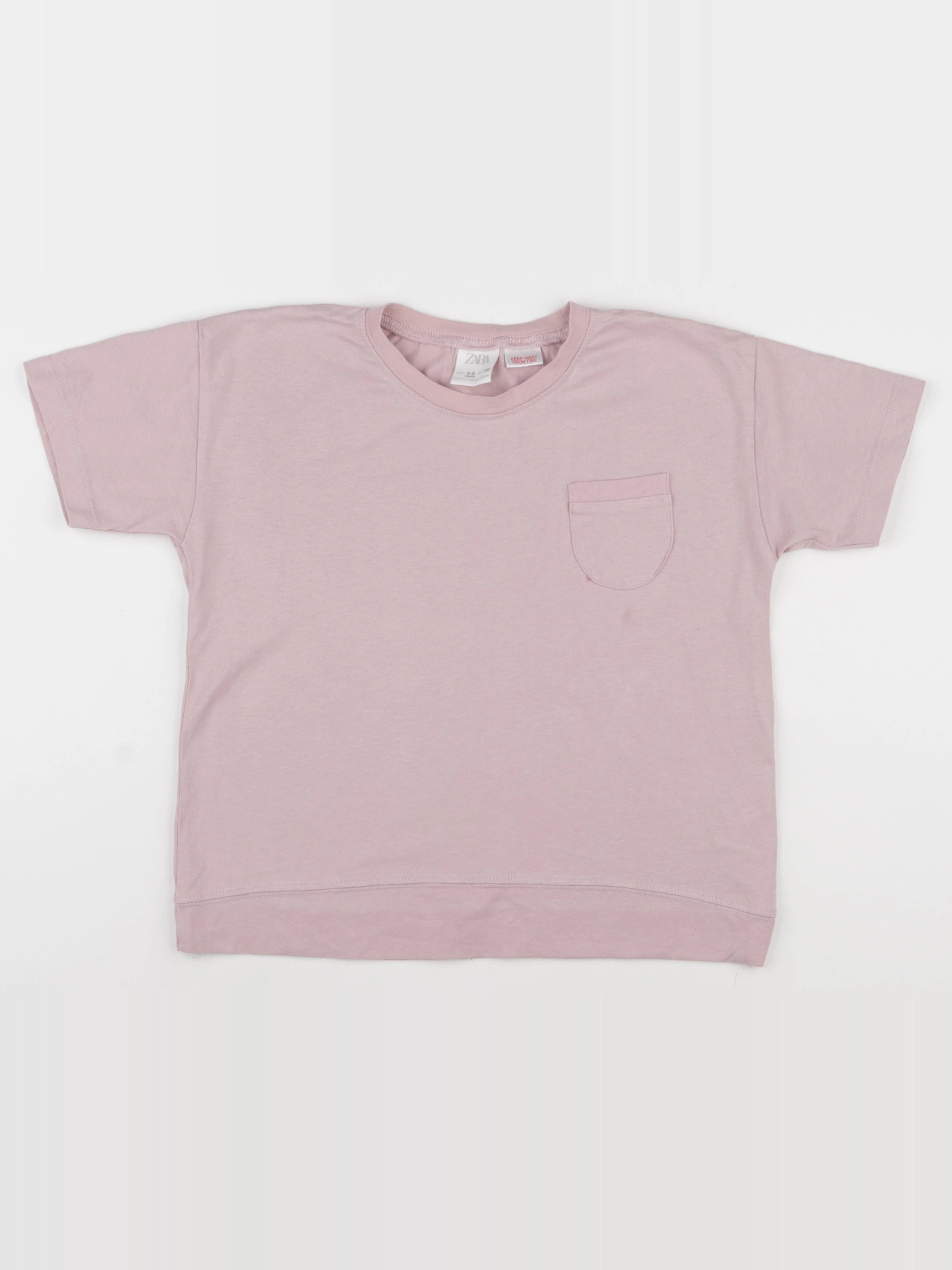 Zara - tee-shirt rose - 4/5 ans