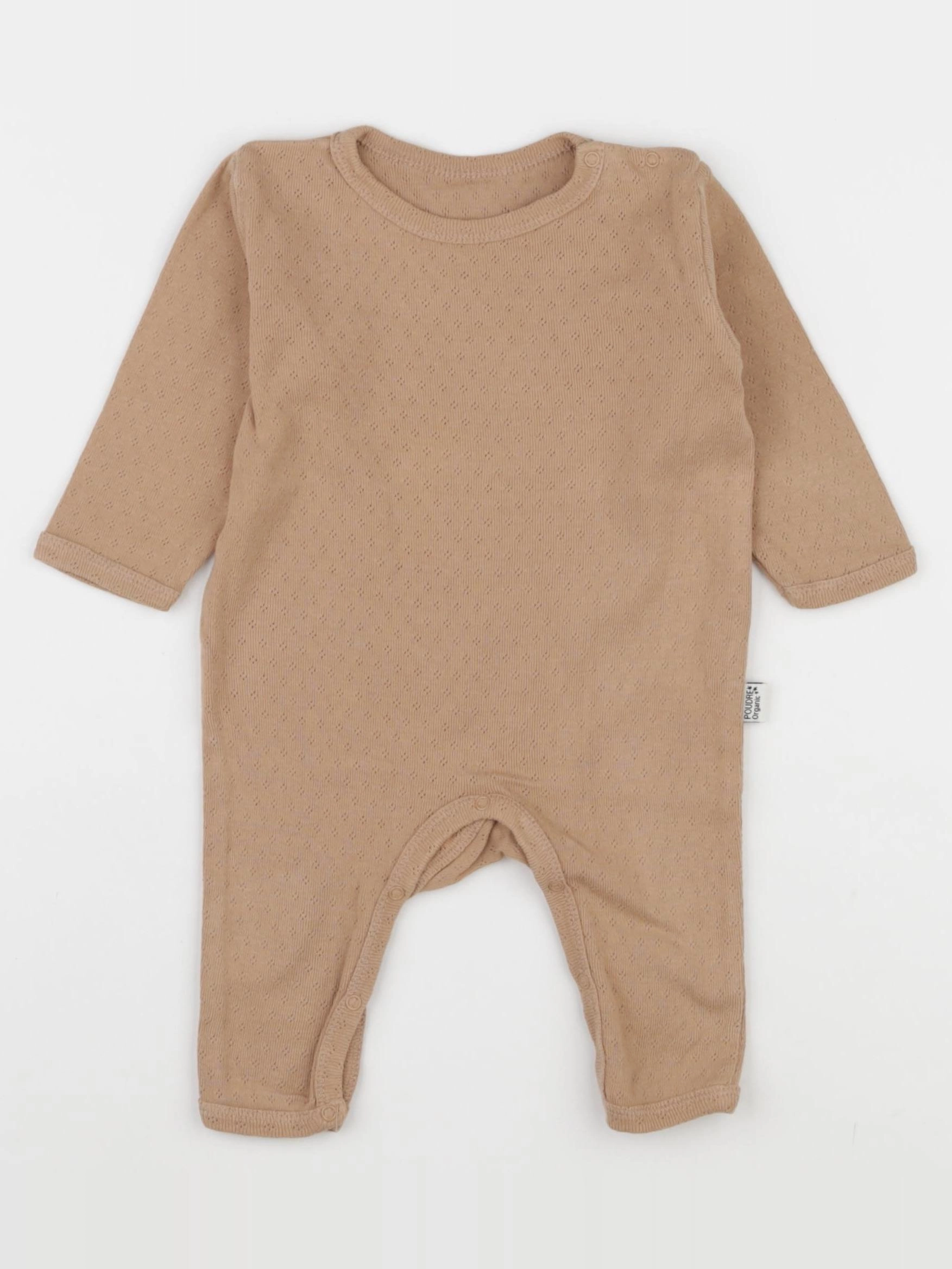 Poudre Organic - pyjama coton marron - 3 mois