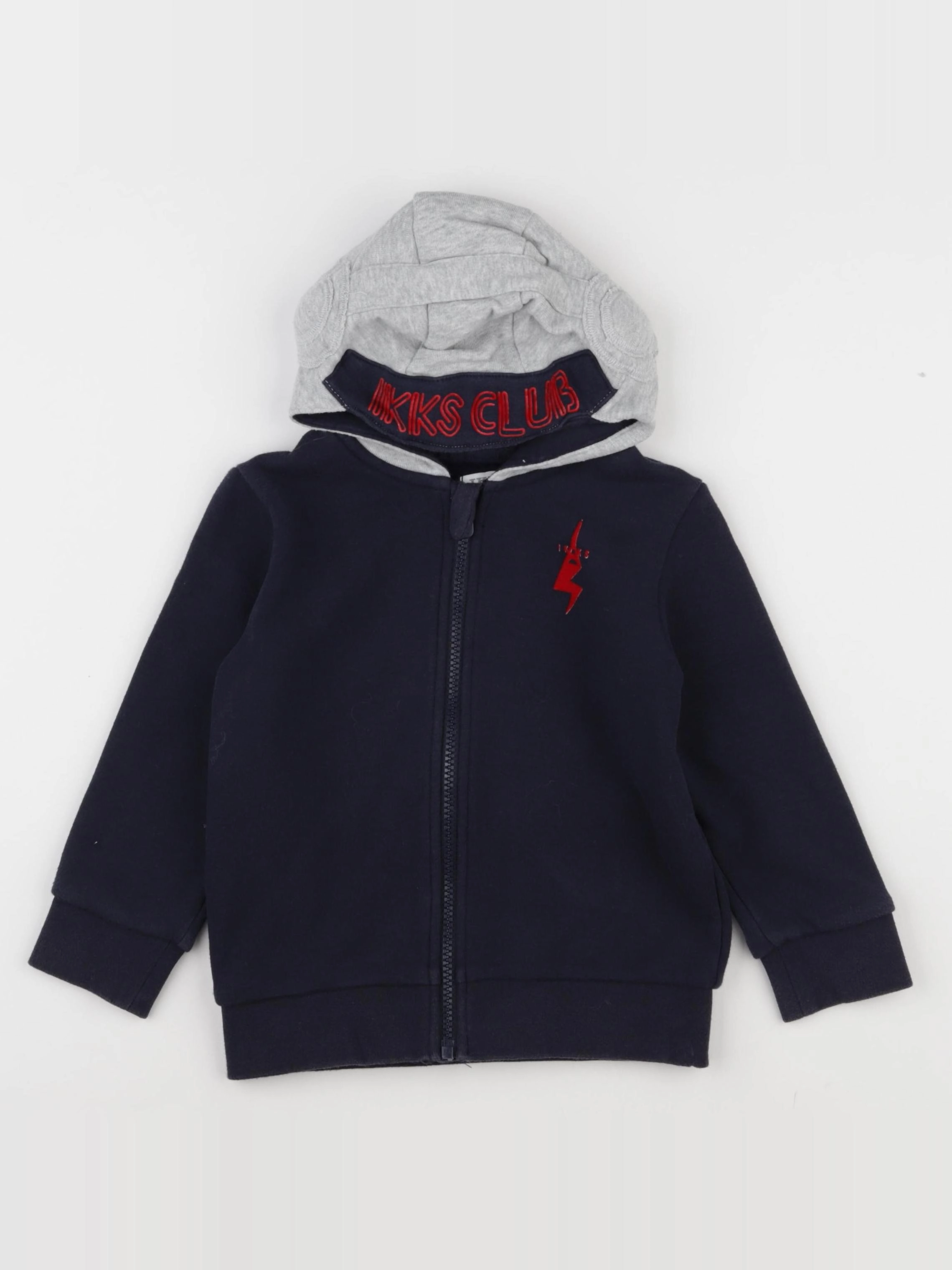 IKKS - sweat bleu, gris - 3 ans