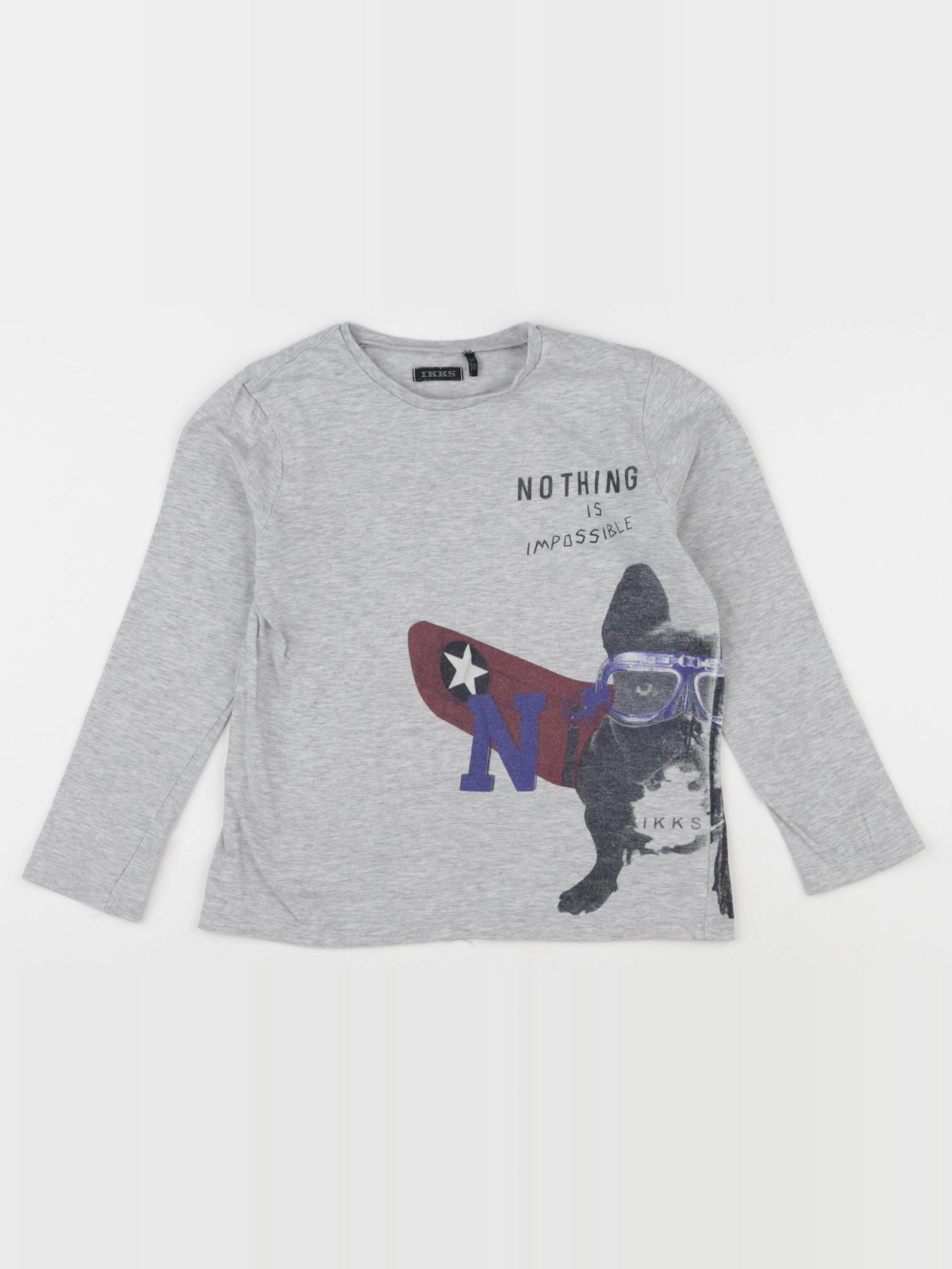 IKKS - tee-shirt gris - 5 ans