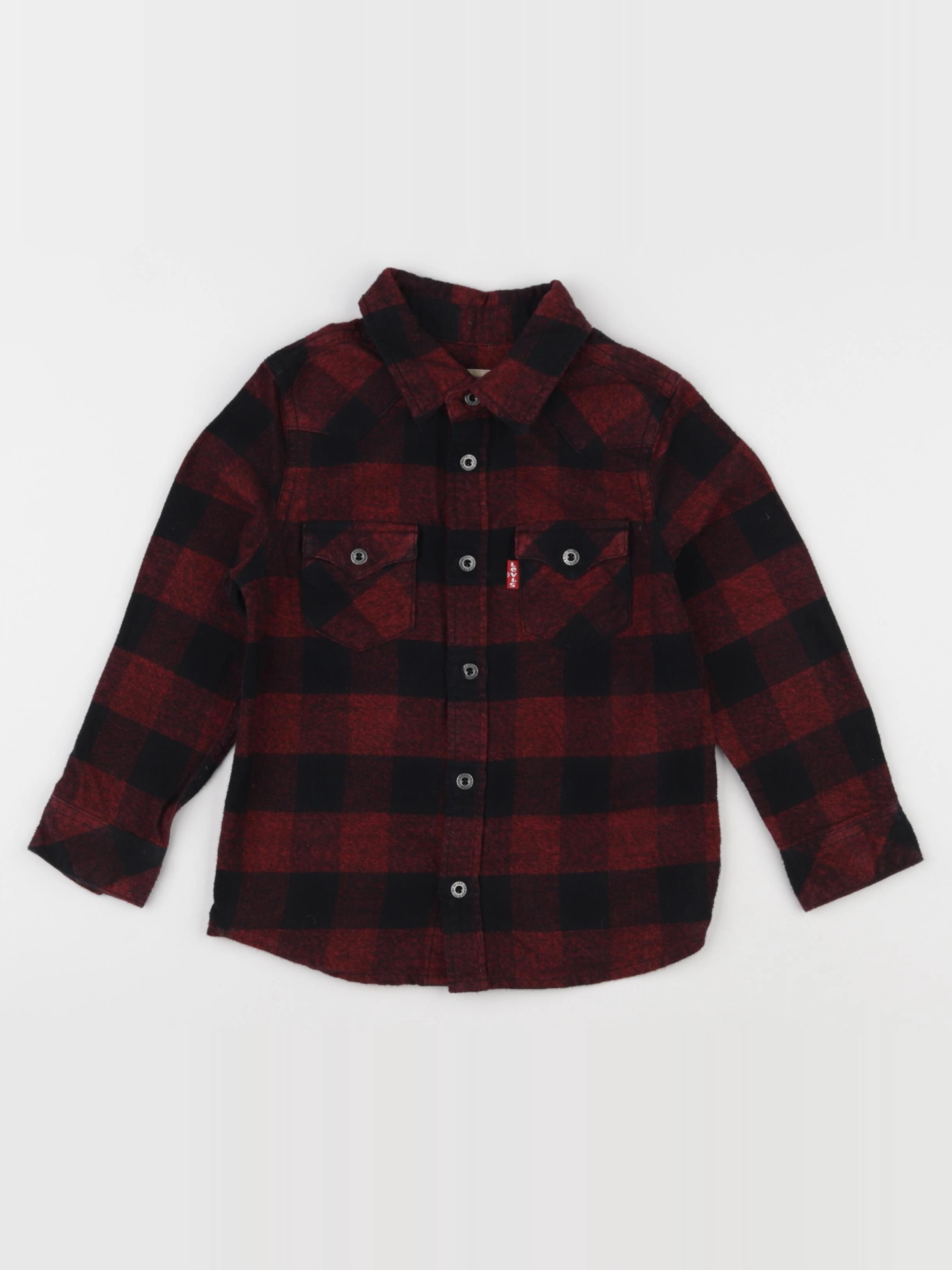 Levi's - chemise rouge, noir - 4 ans