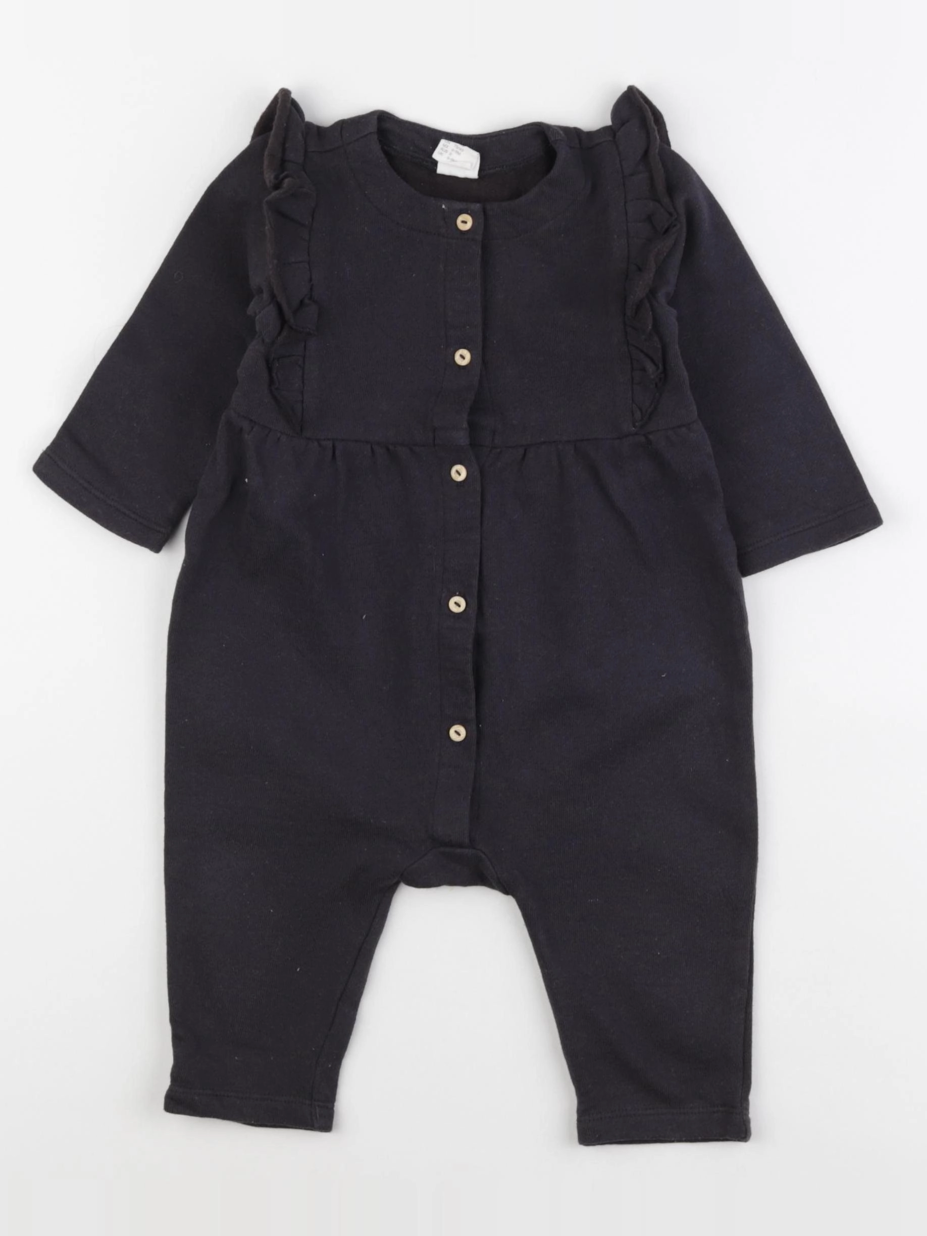 H&M - combinaison noir - 6/9 mois