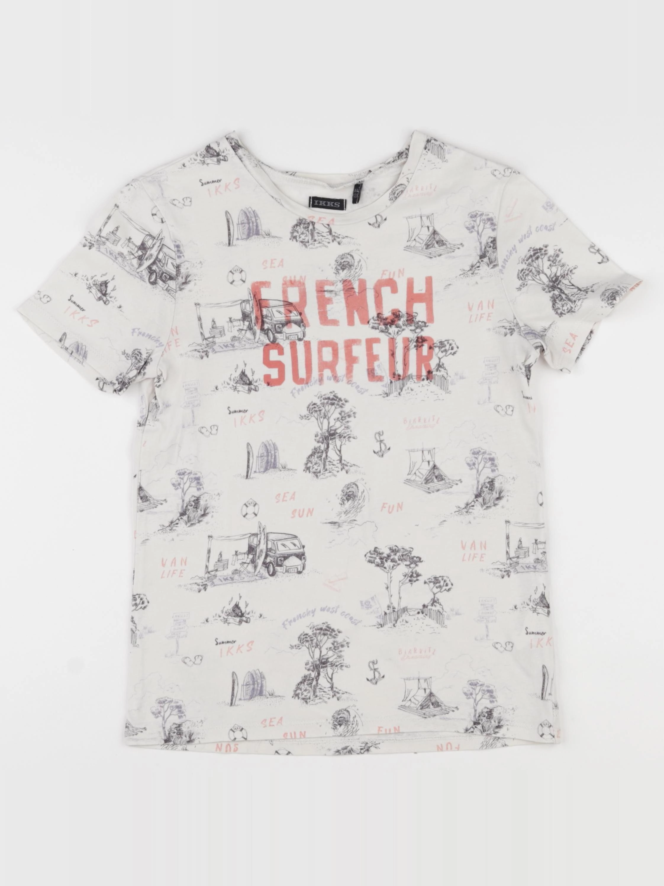 IKKS - tee-shirt multicolore - 8 ans
