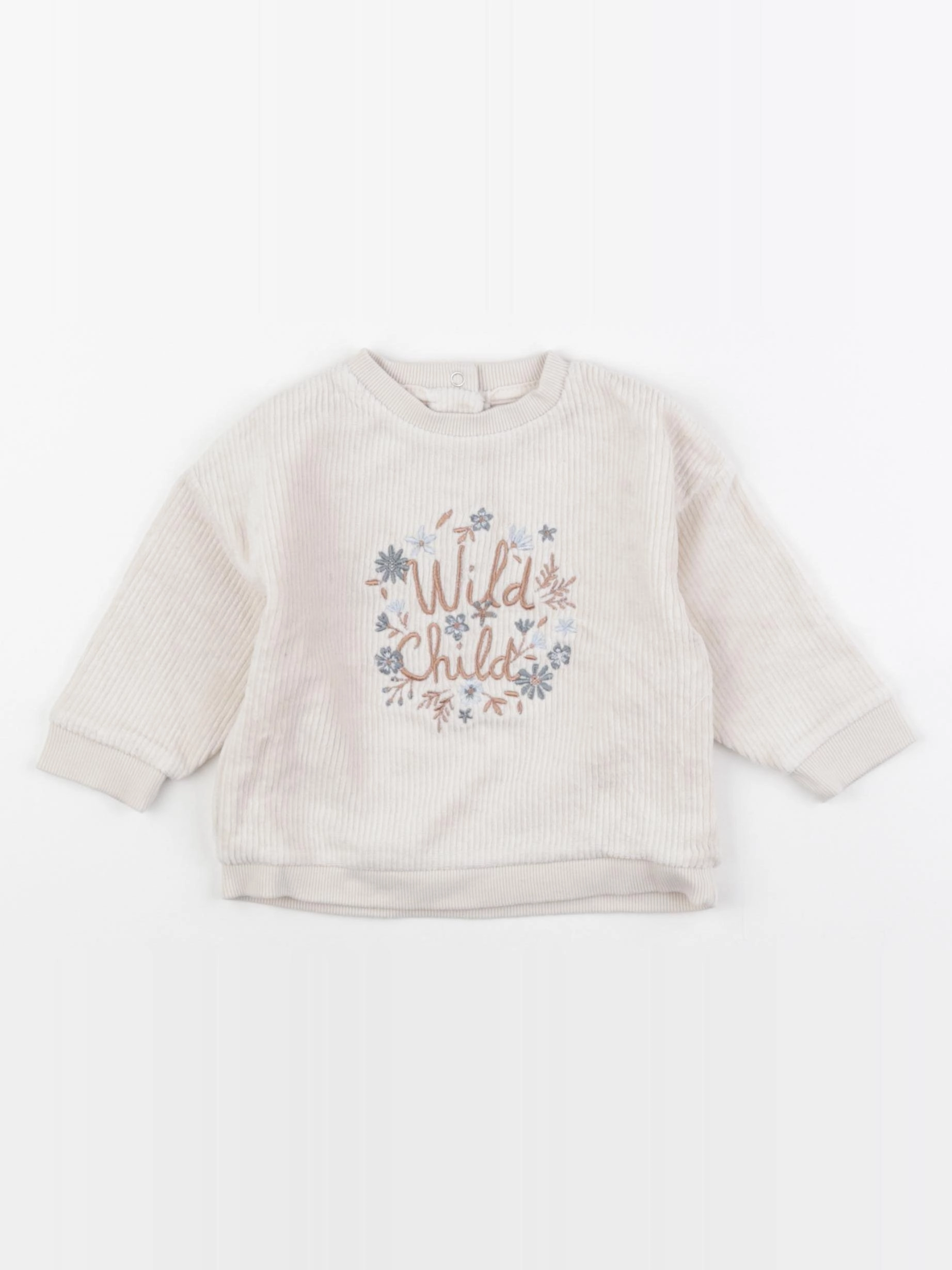 Vertbaudet - sweat beige - 9 mois