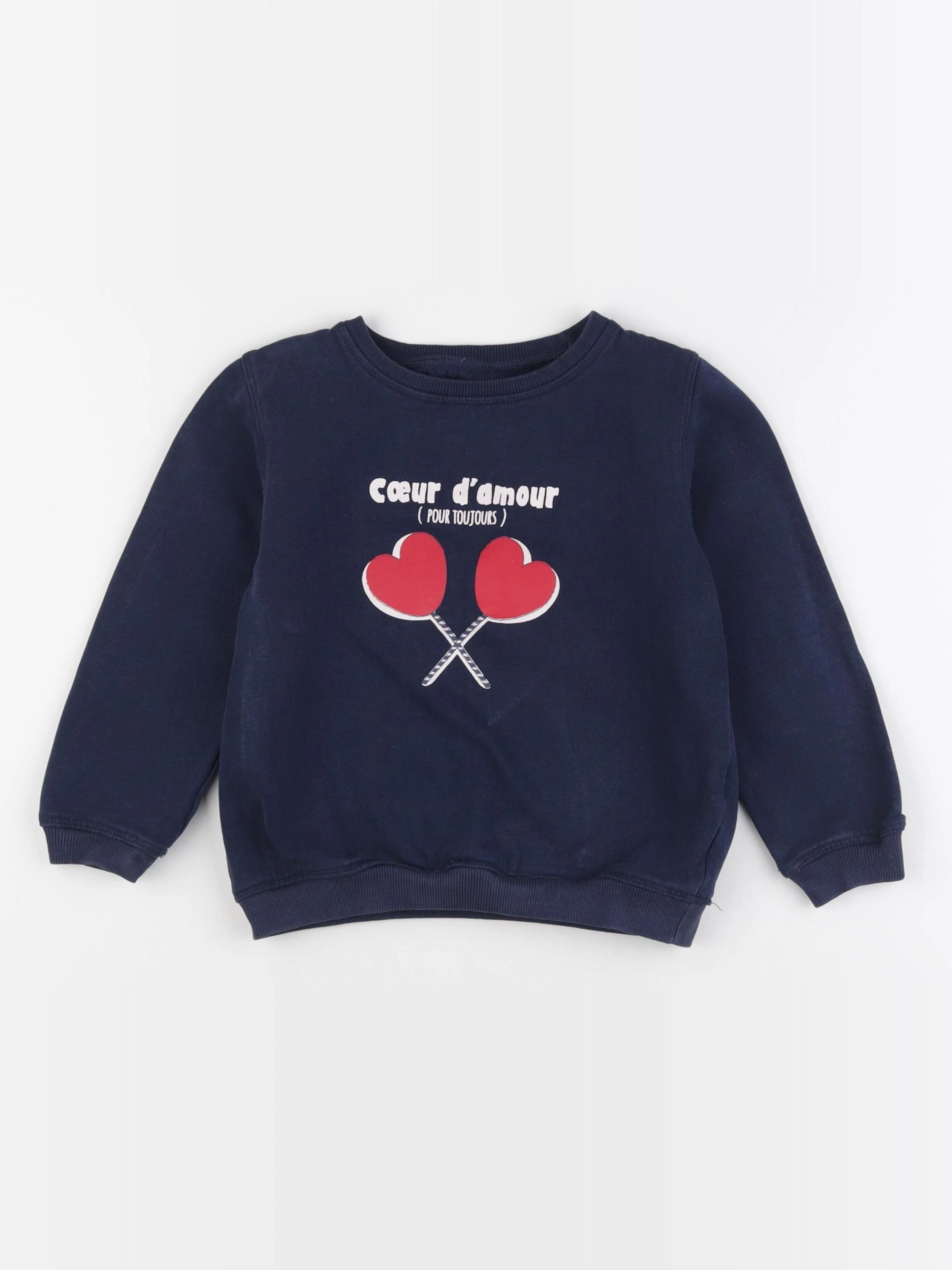 Vertbaudet - sweat bleu - 6 ans