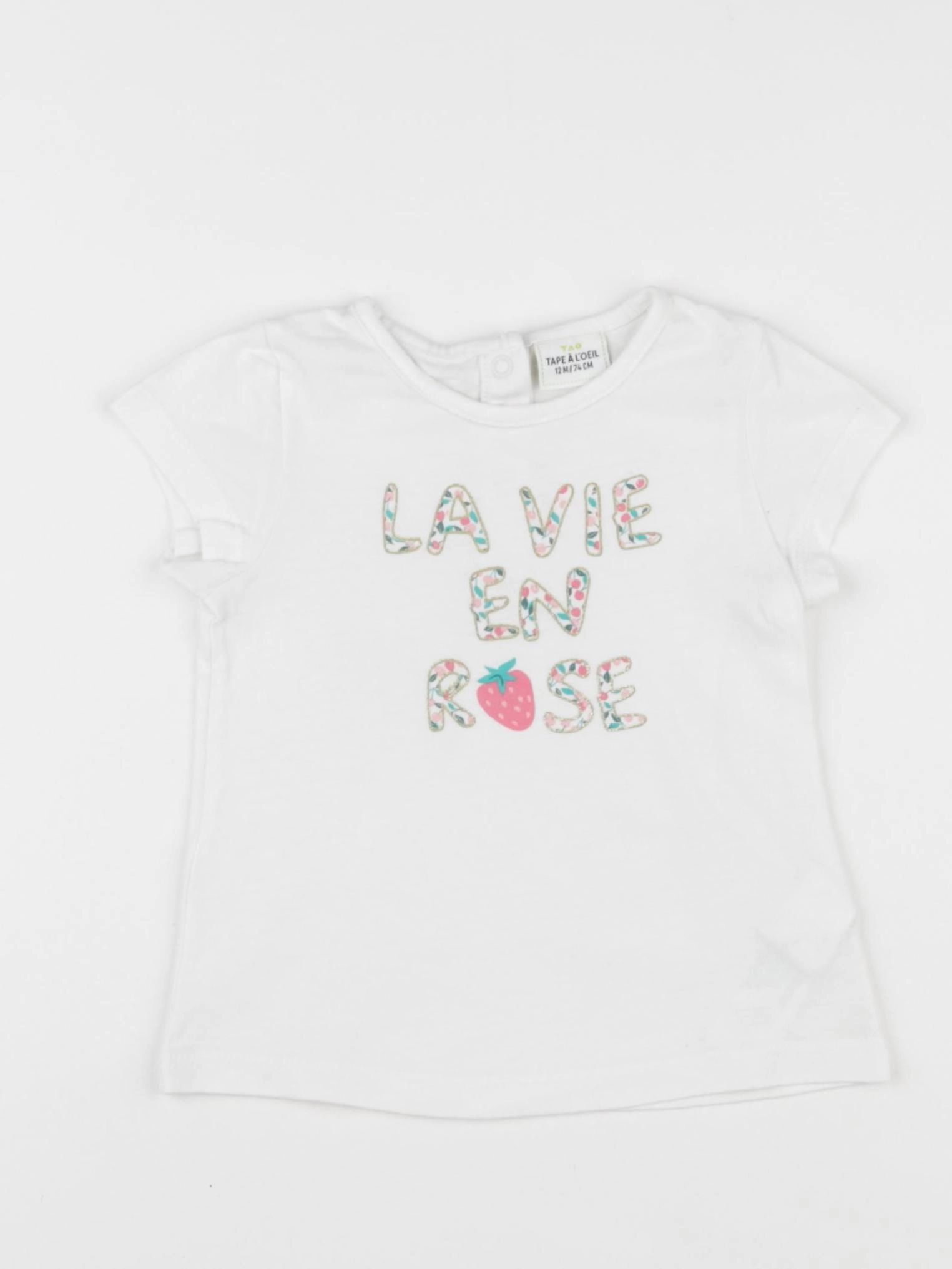 Tape à l'oeil - tee-shirt blanc - 12 mois