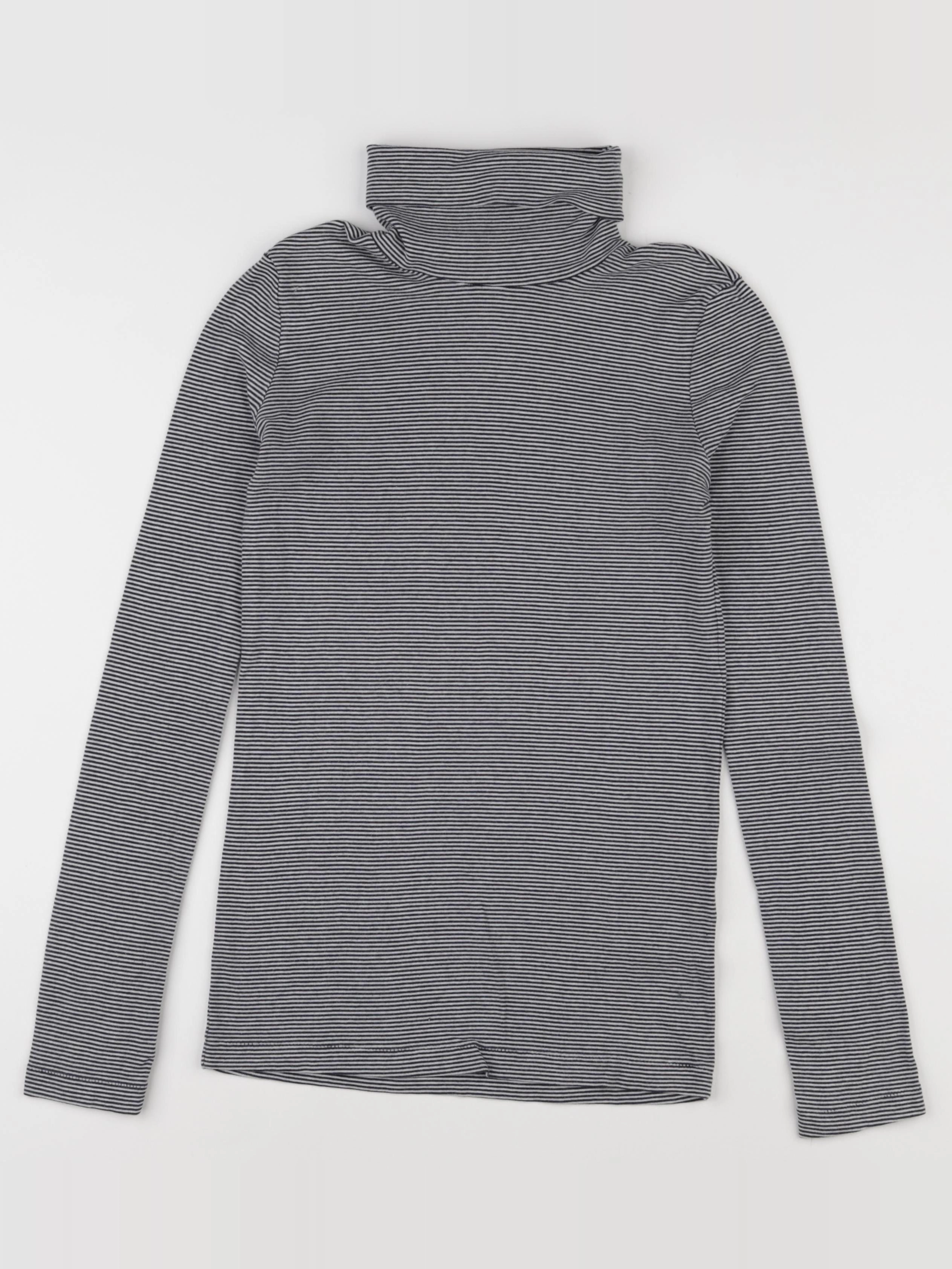 Petit Bateau - sous-pull blanc, bleu - 14 ans
