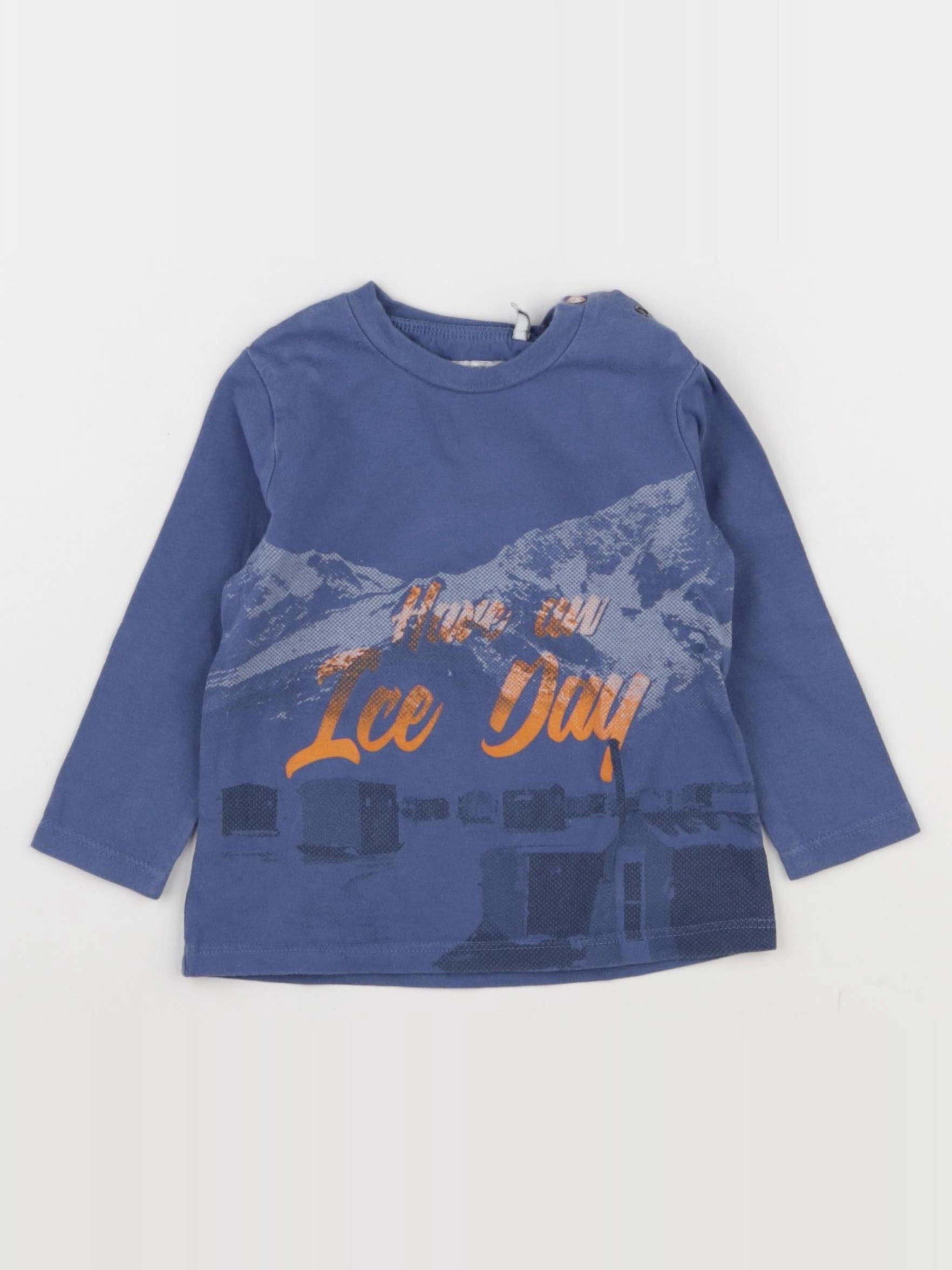 IKKS - tee-shirt bleu - 12 mois