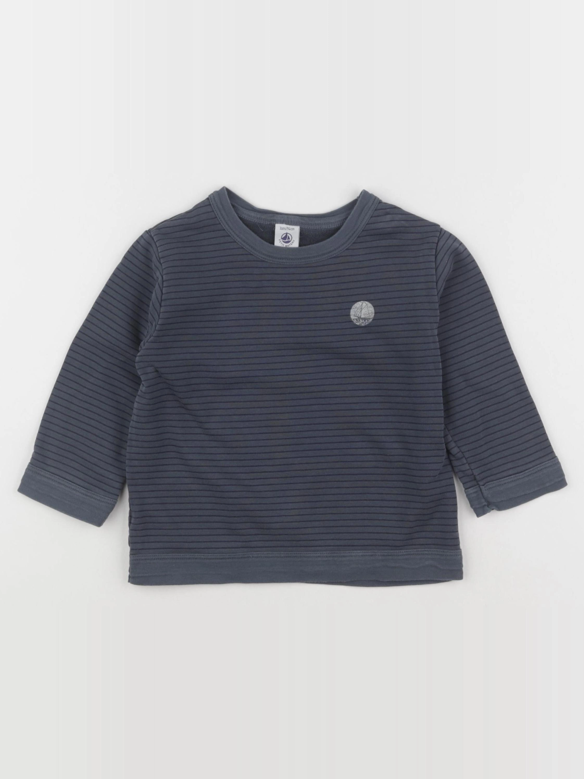 Petit Bateau - tee-shirt bleu - 3 ans