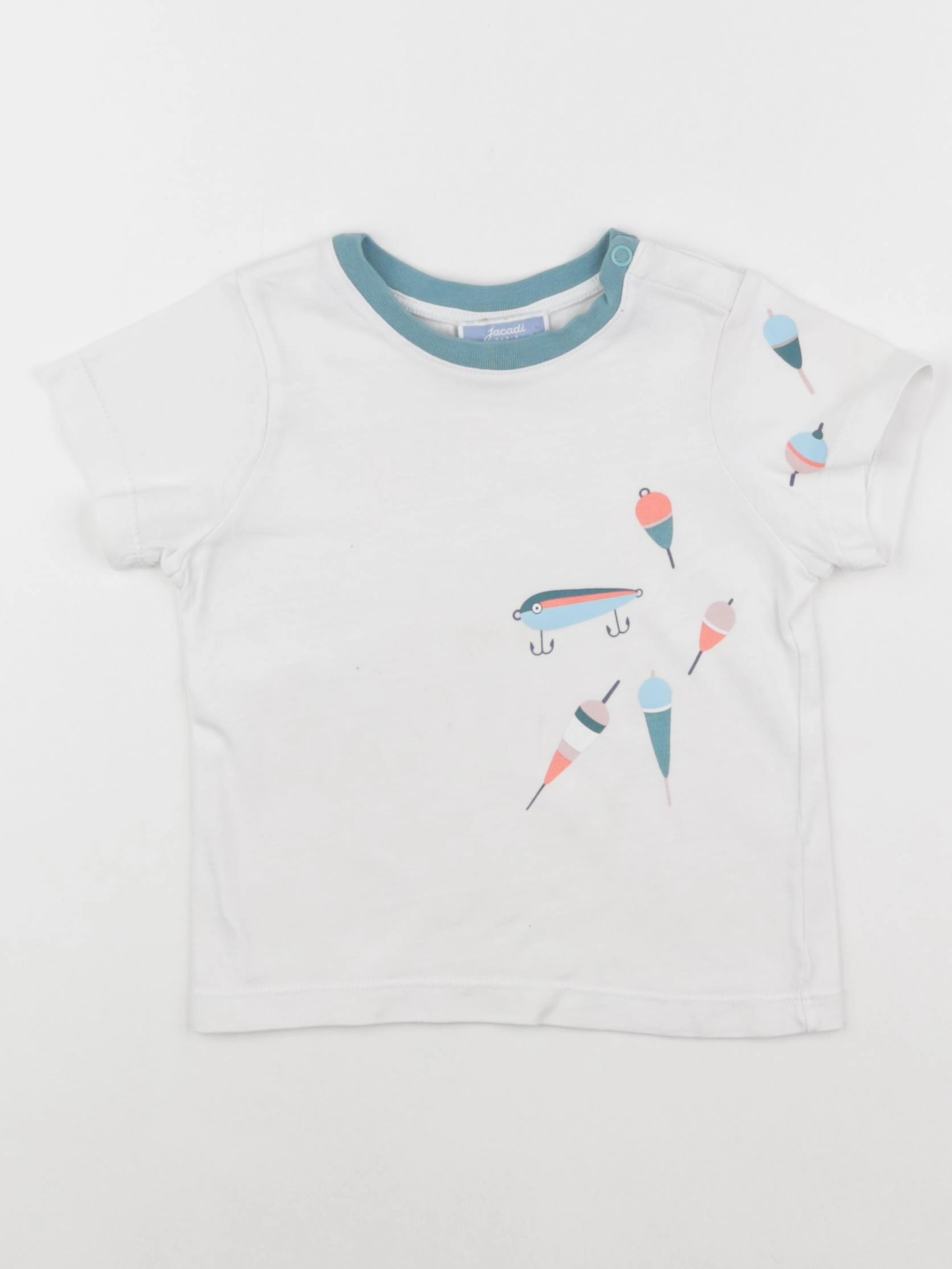 Jacadi - maillot de corps bleu, blanc - 24 mois