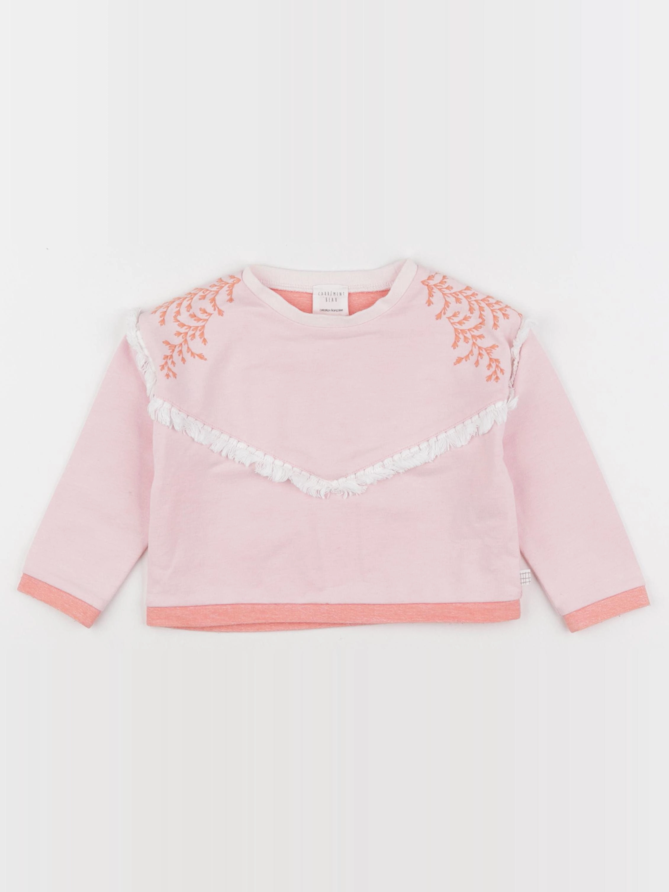 Carrément Beau - sweat rose - 2 ans