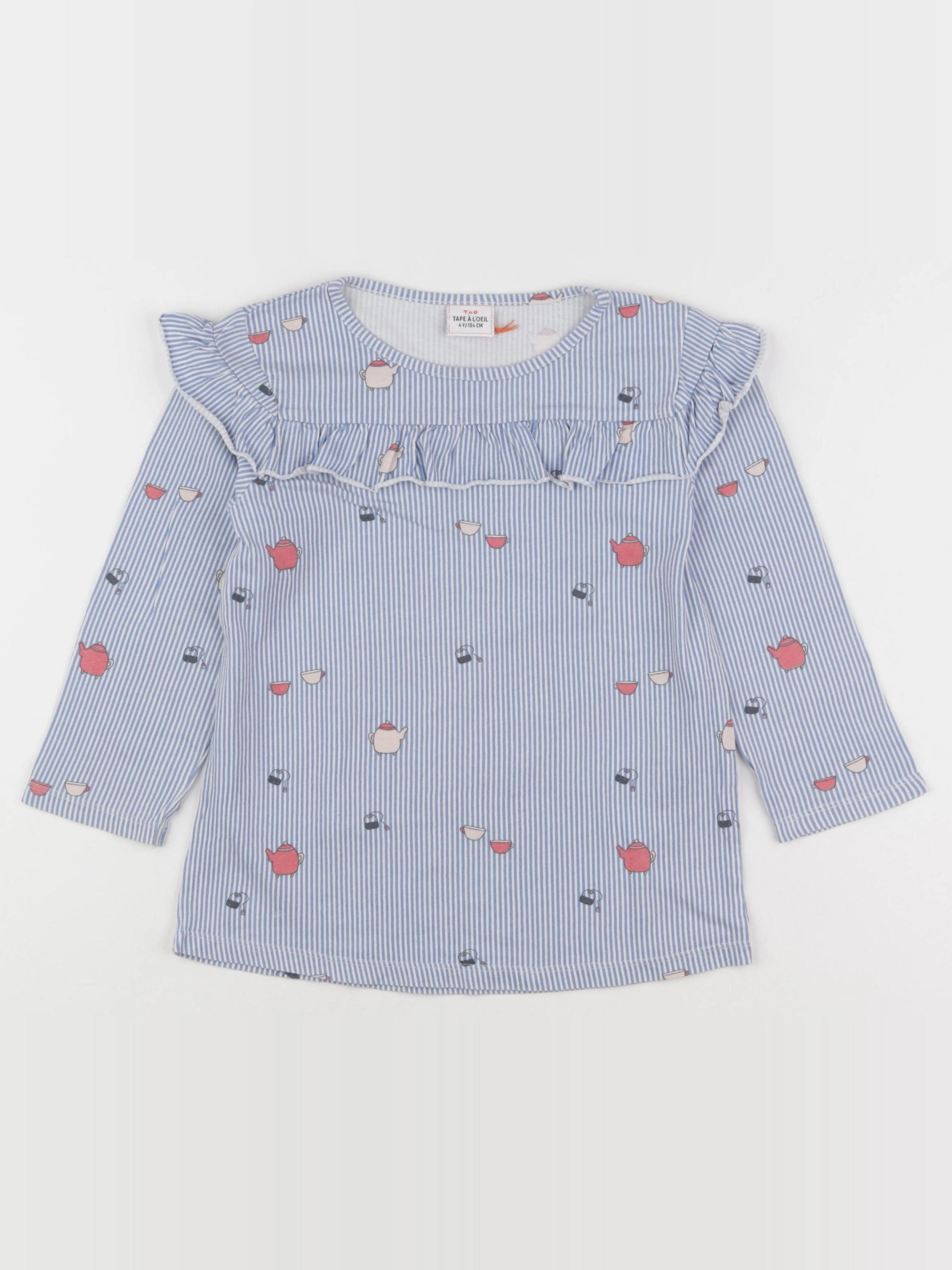Tape à l'oeil - robe bleu, blanc - 4 ans