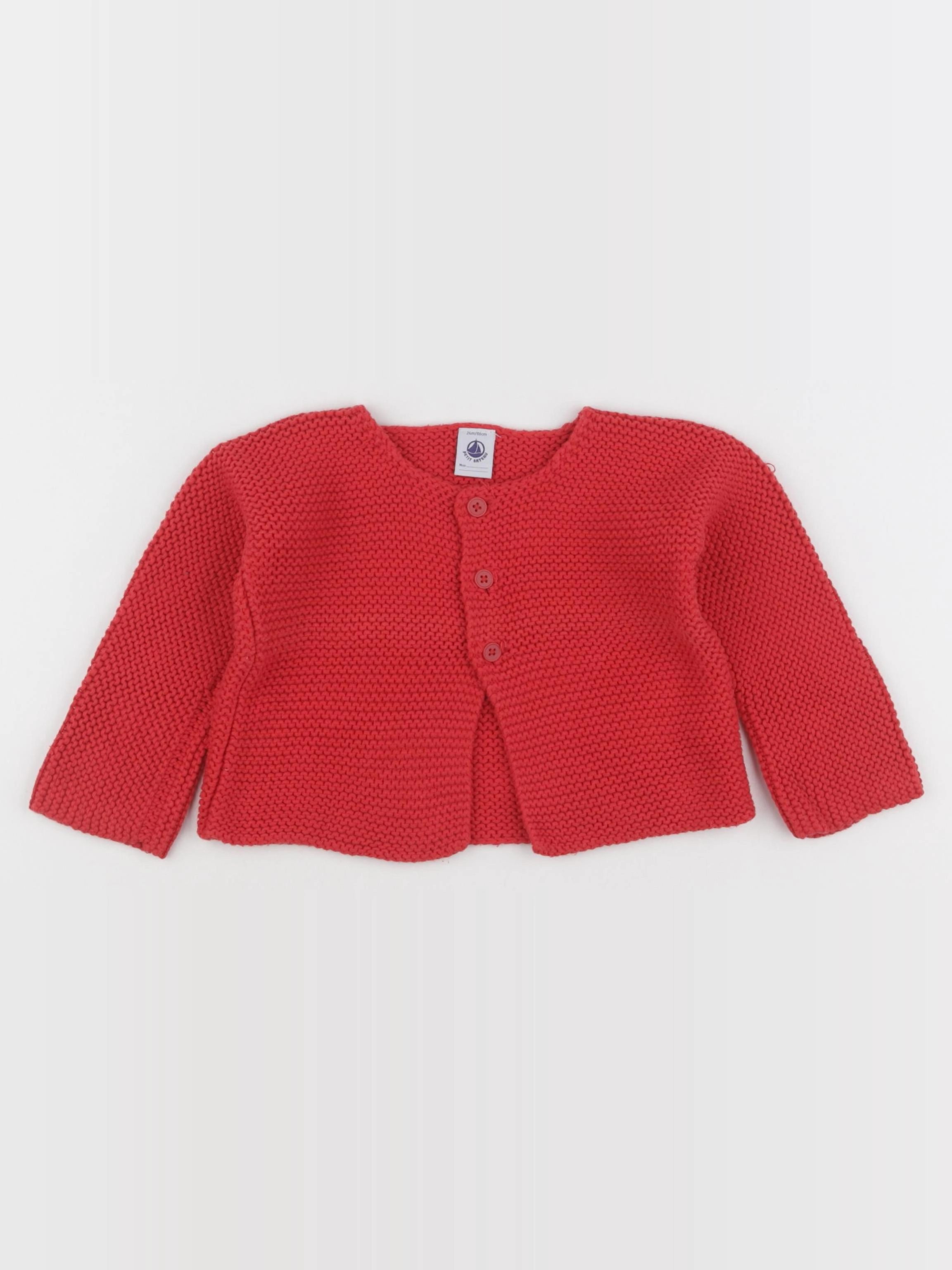 Petit Bateau - gilet rouge - 24 mois