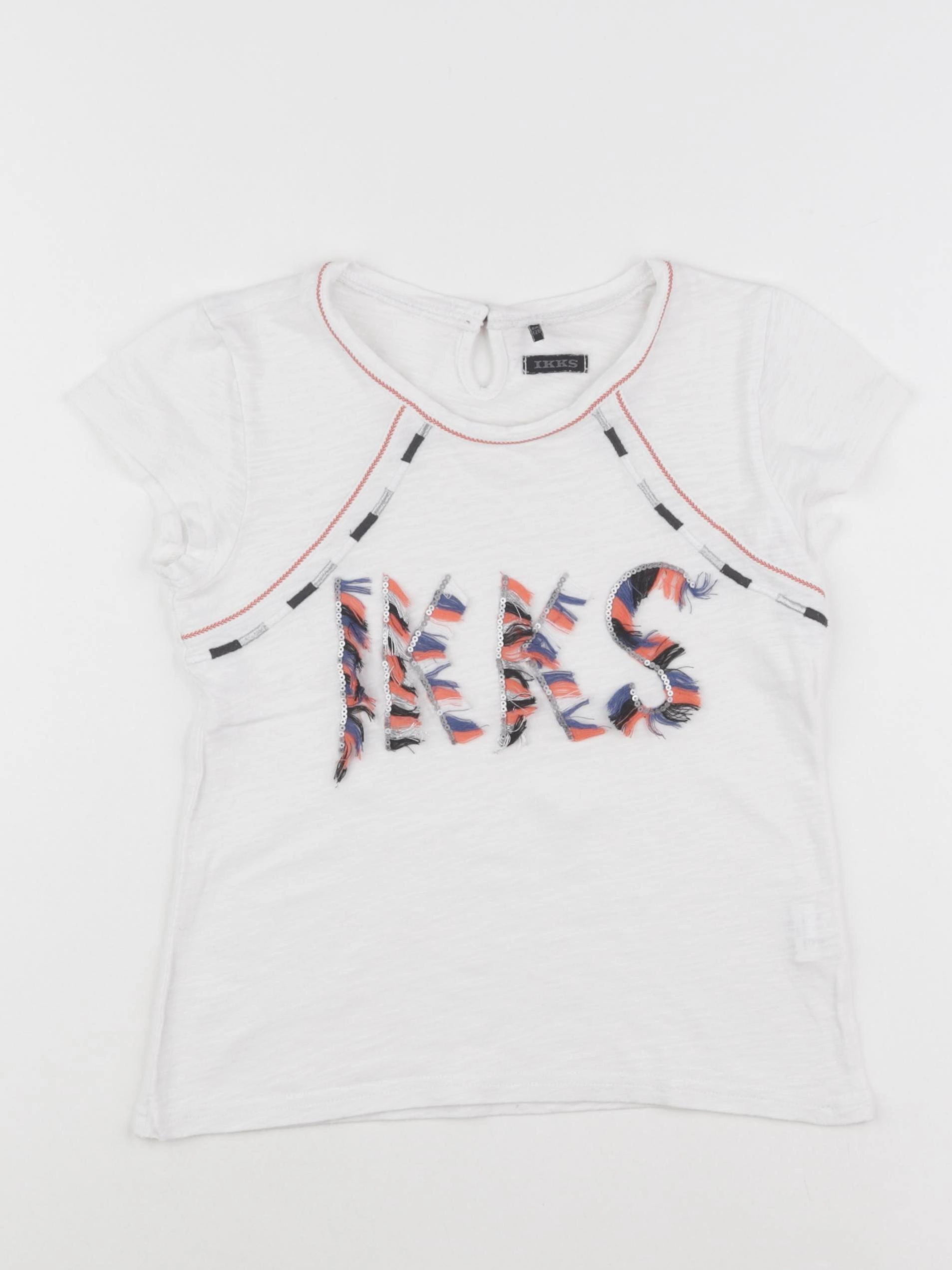 IKKS - tee-shirt blanc - 8 ans