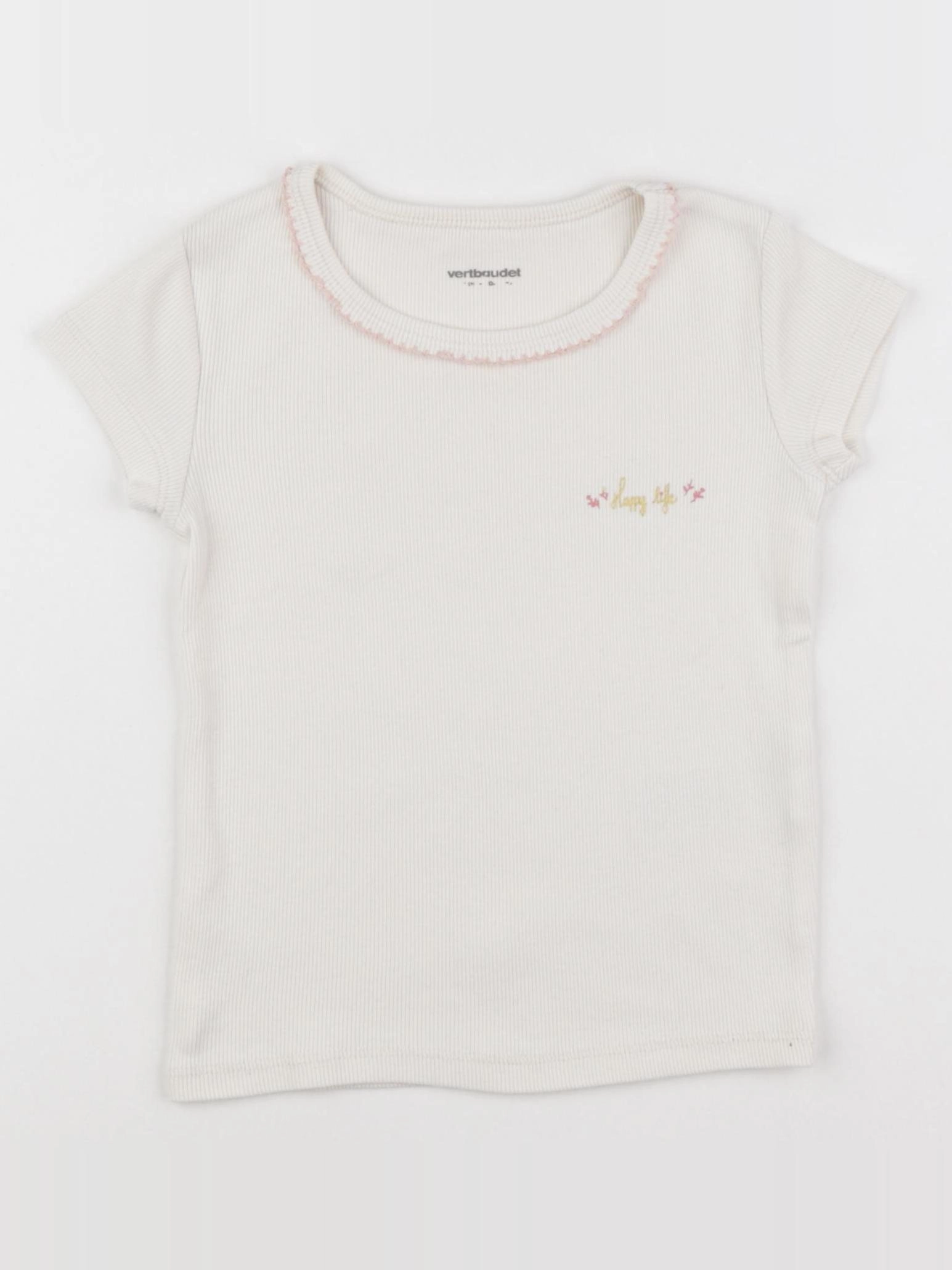 Vertbaudet - maillot de corps beige - 4 ans