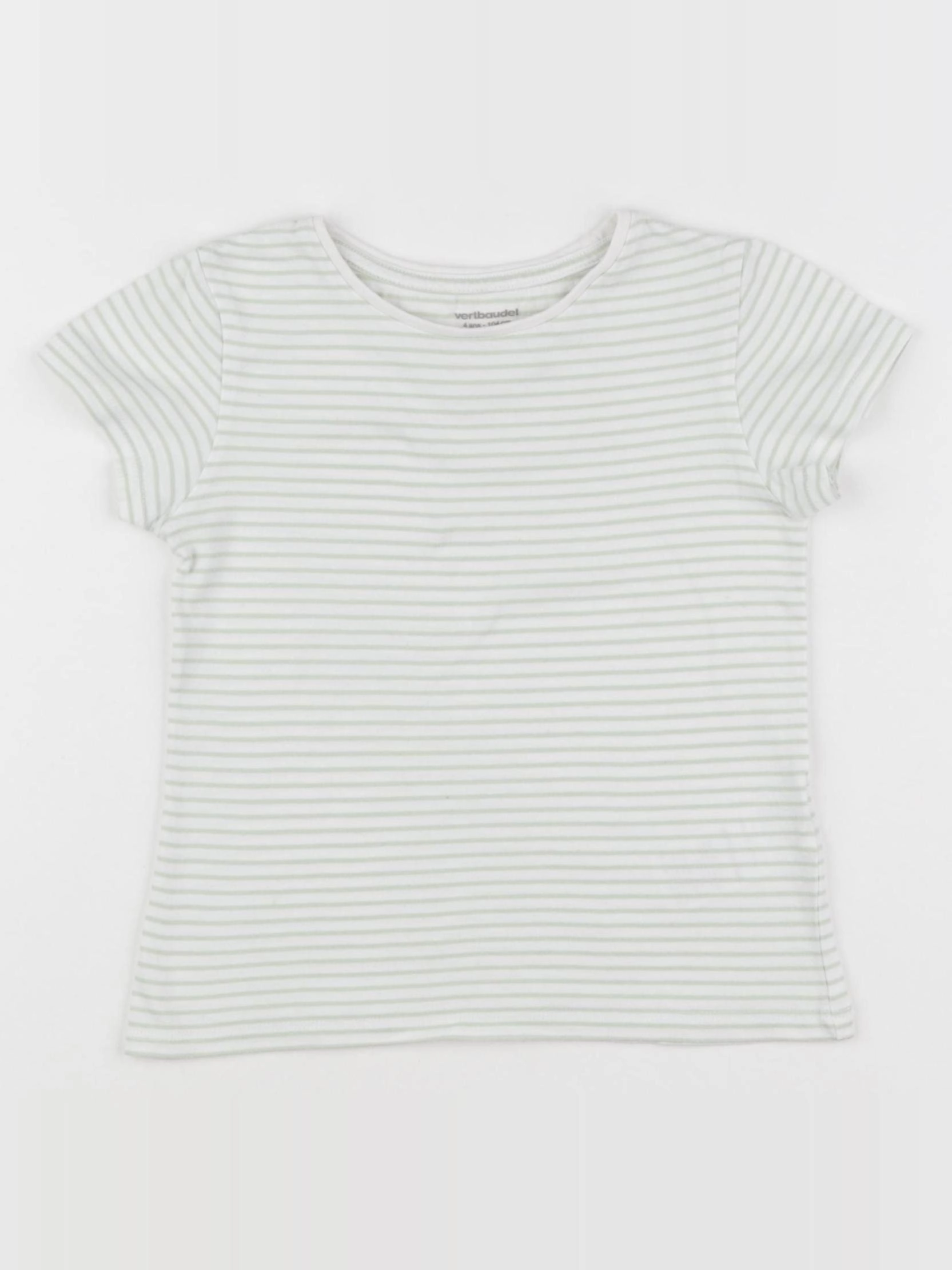 Vertbaudet - tee-shirt vert - 4 ans