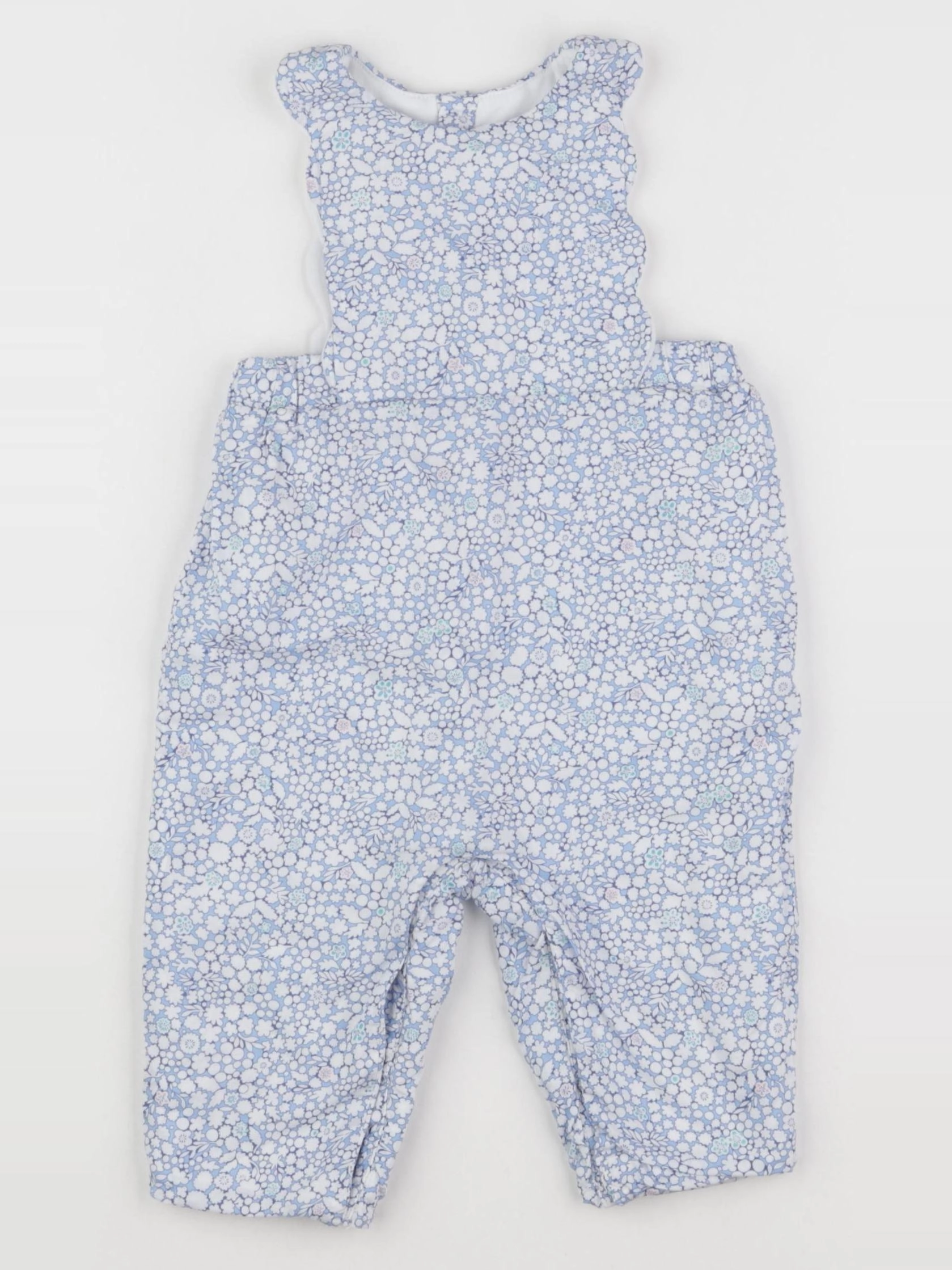 Jacadi - combinaison doublé, liberty bleu - 6 mois