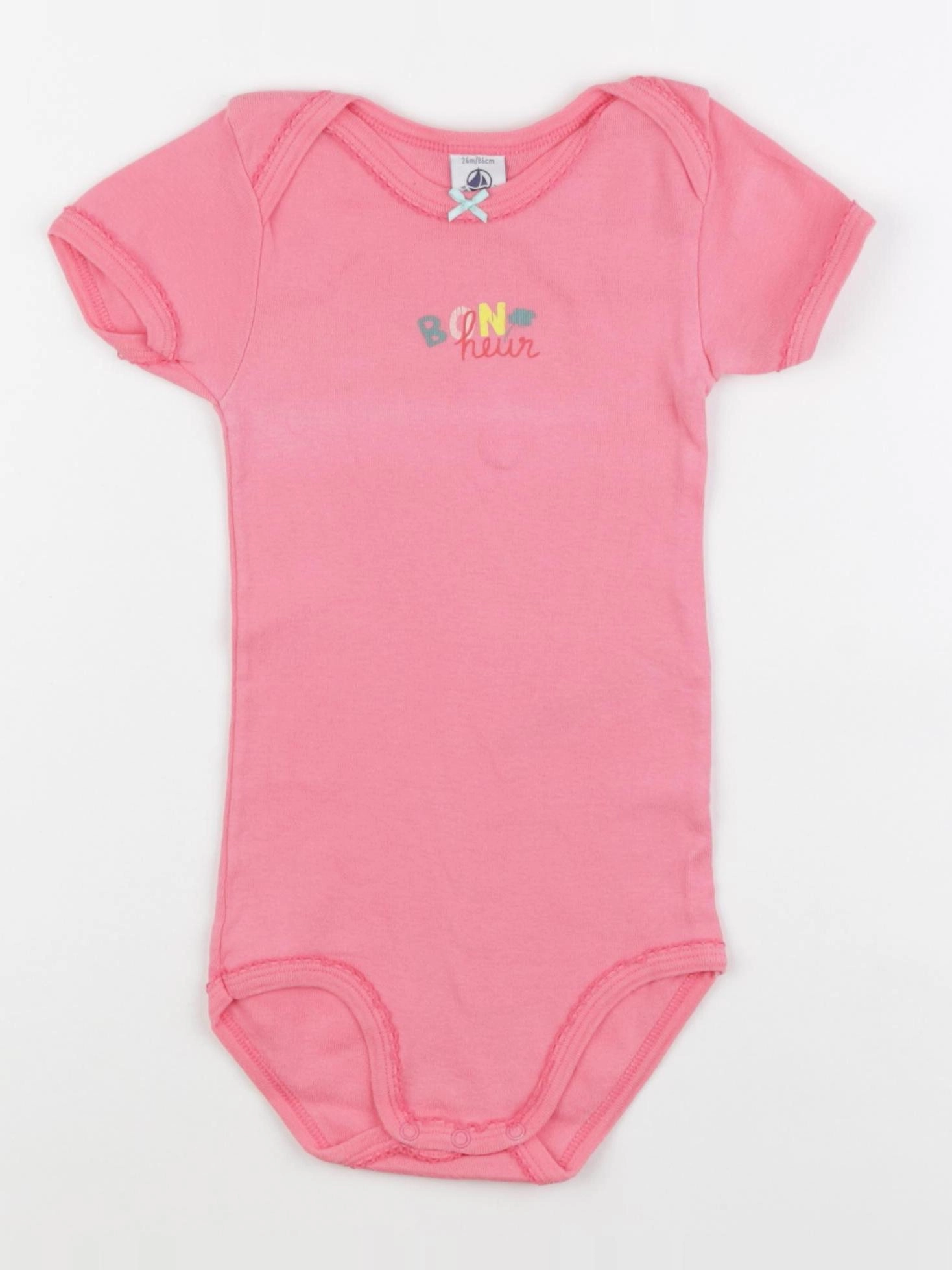 Petit Bateau - body rose - 24 mois