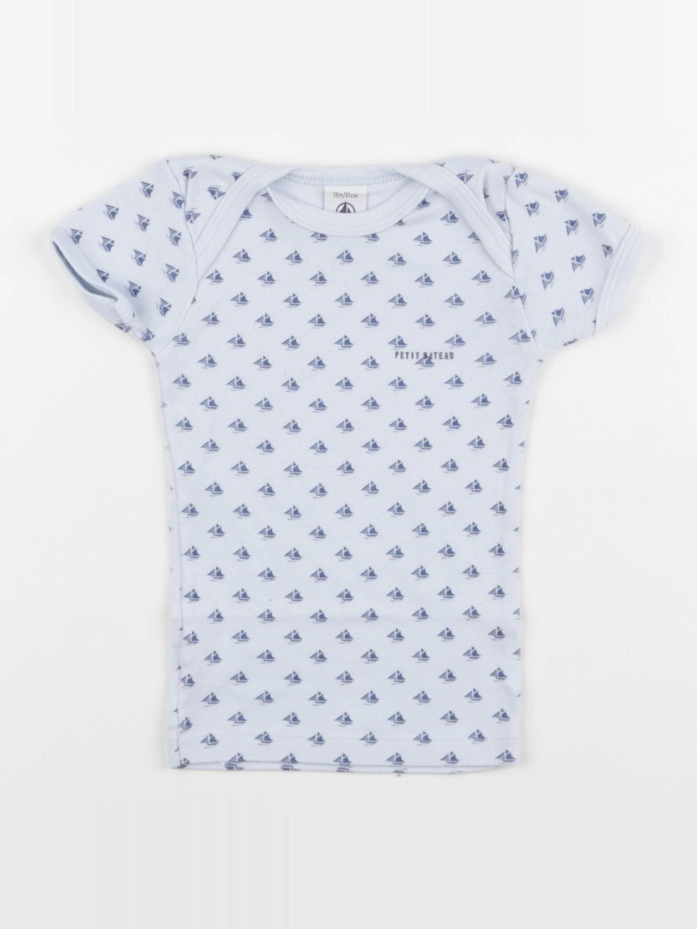 Petit Bateau - maillot de corps bleu - 18 mois