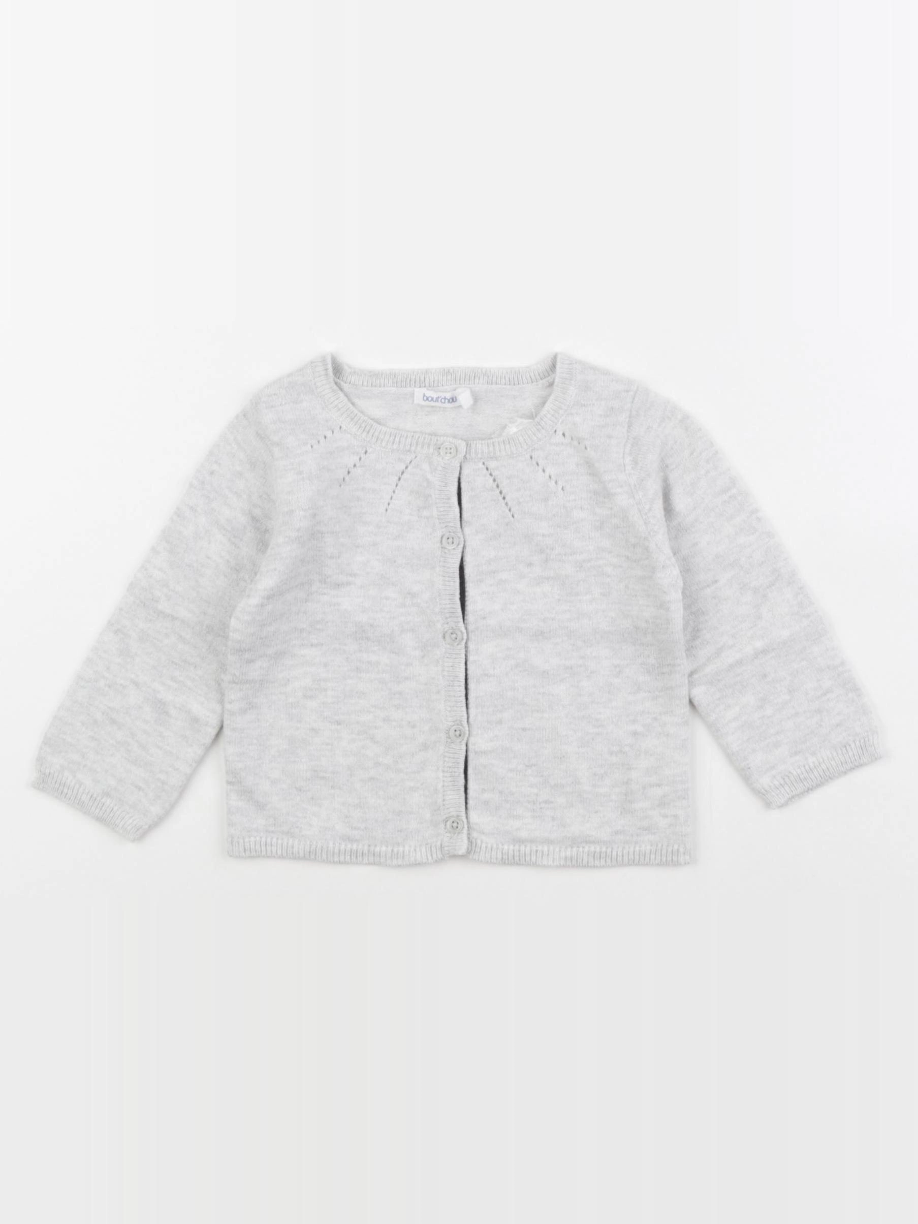 Boutchou - gilet gris - 6 mois