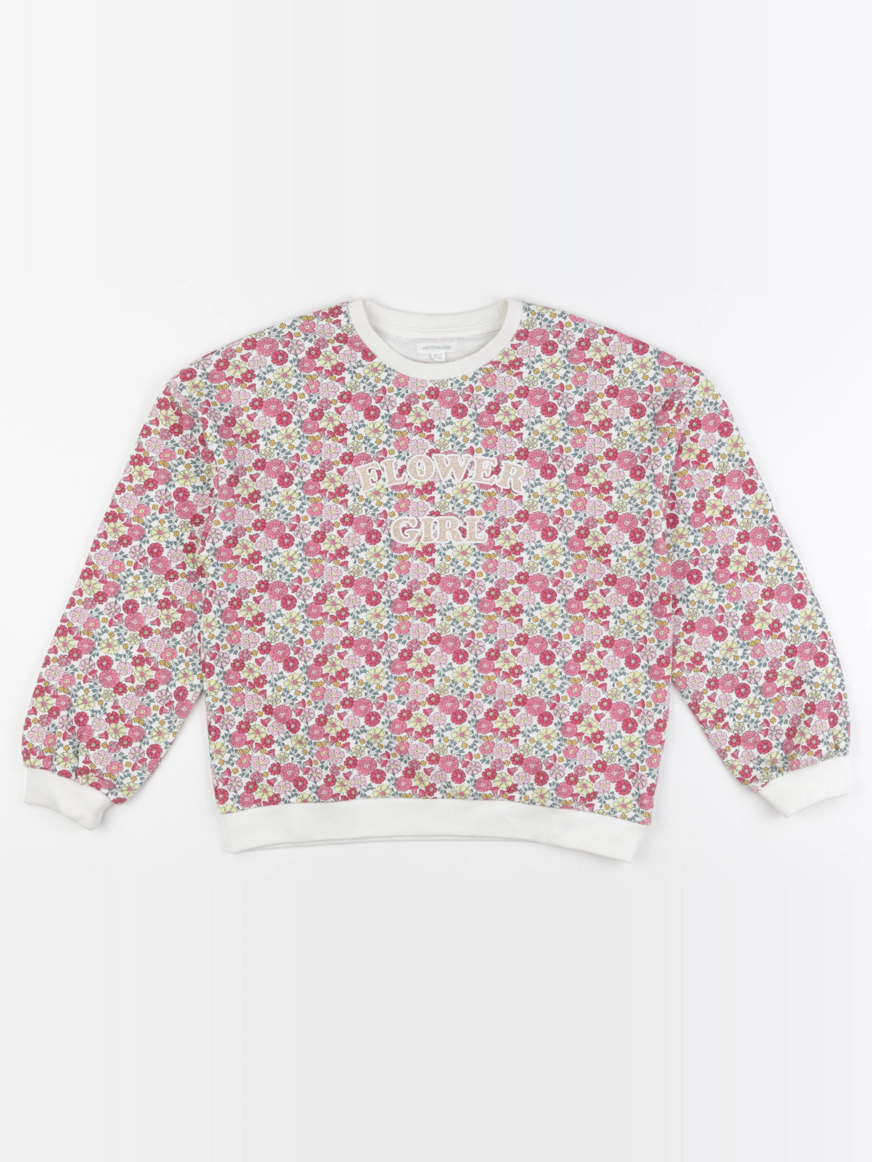 Vertbaudet - sweat multicolore - 10 ans