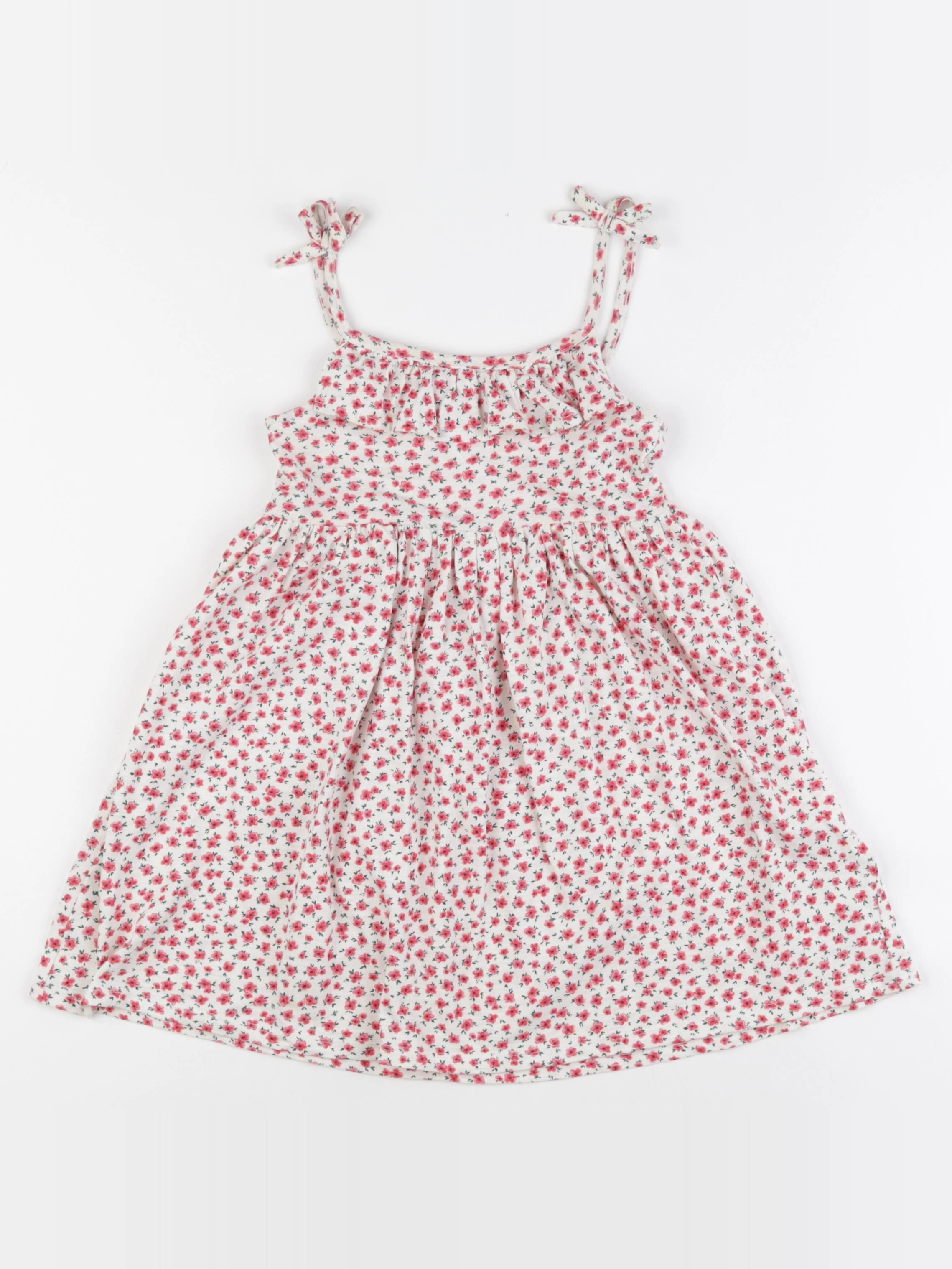 Vertbaudet - robe blanc, rouge - 6 ans