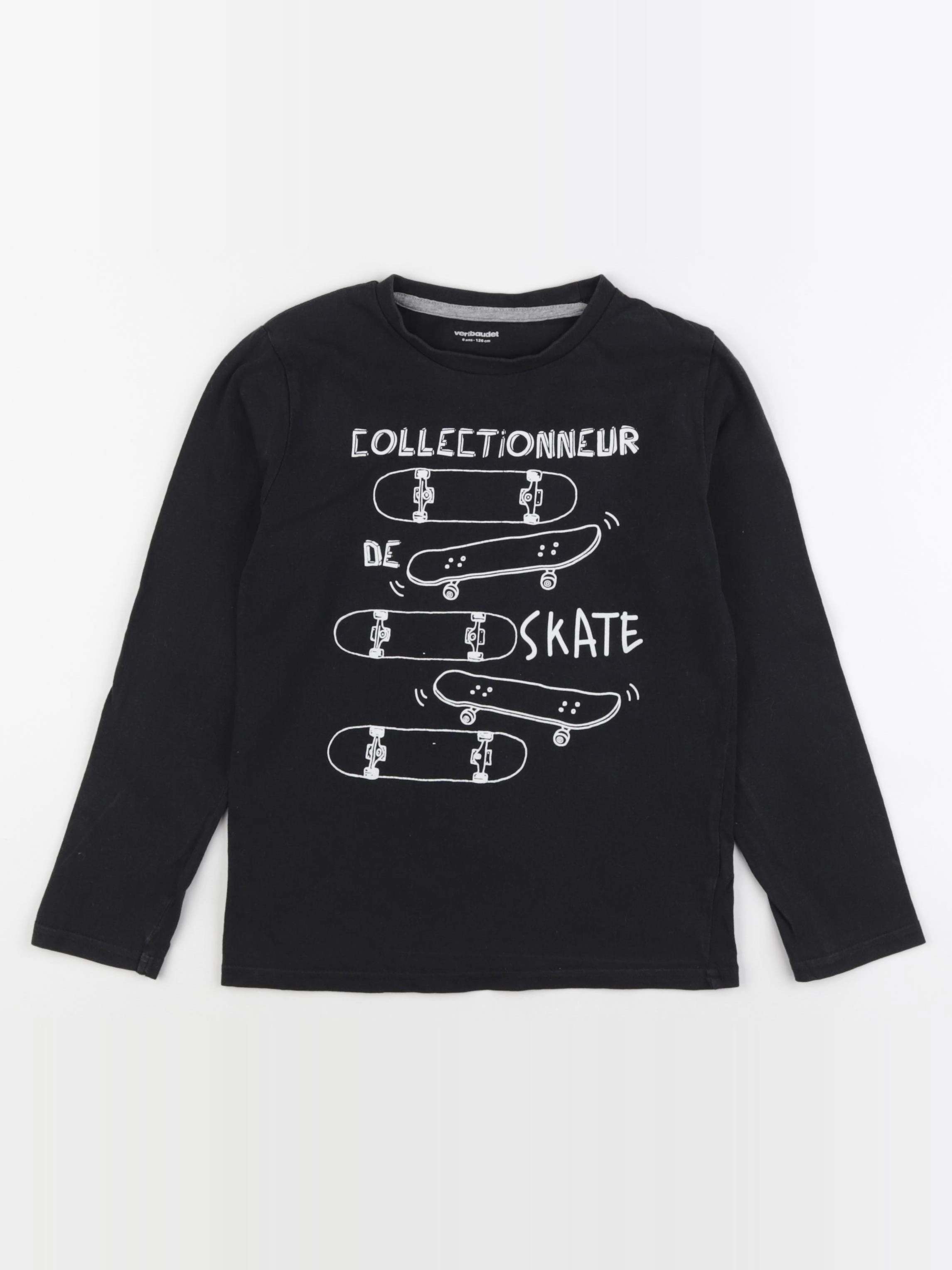 Vertbaudet - tee-shirt noir - 8 ans